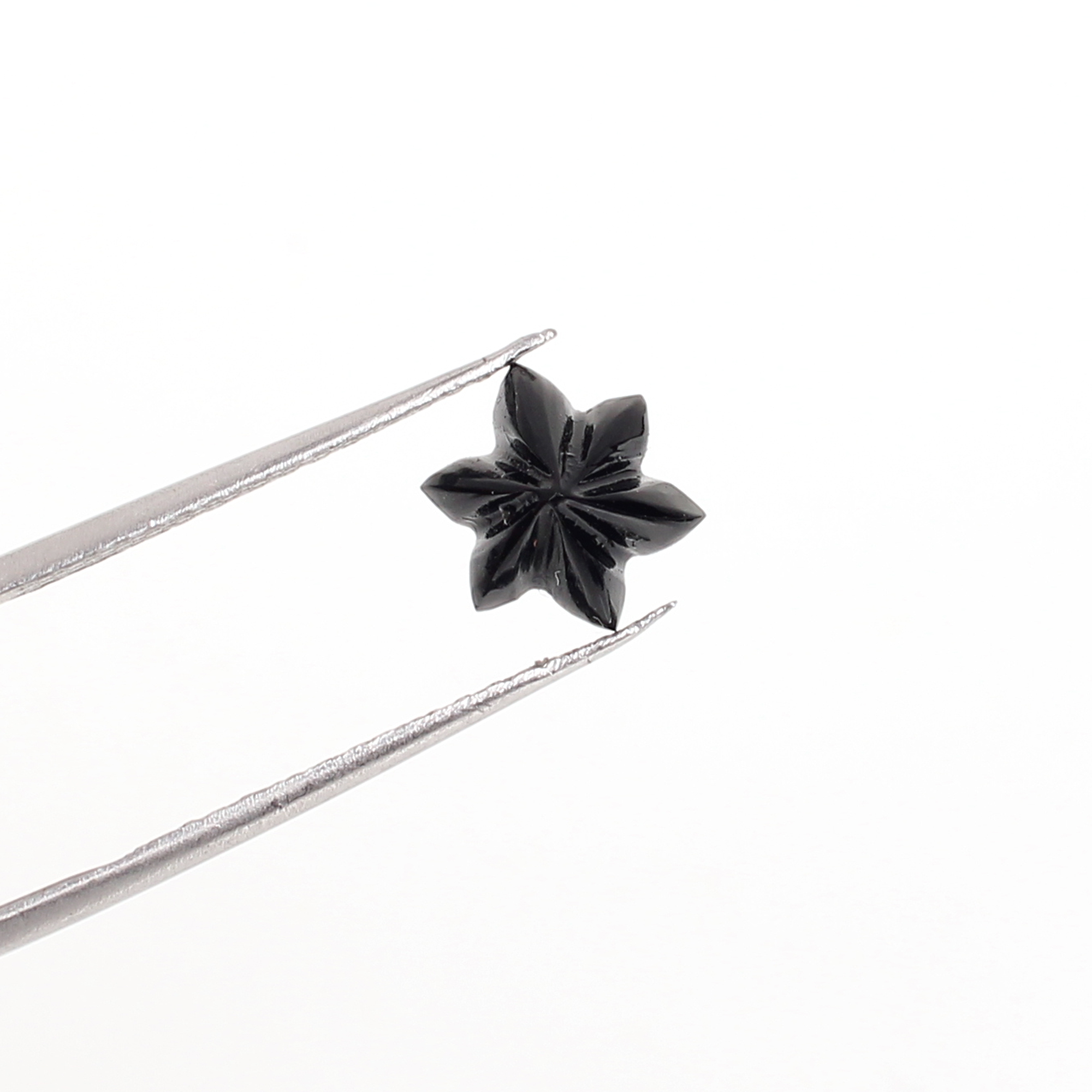 Black Onyx 9x9mm Star Cut 135ct Loose Gemstone
