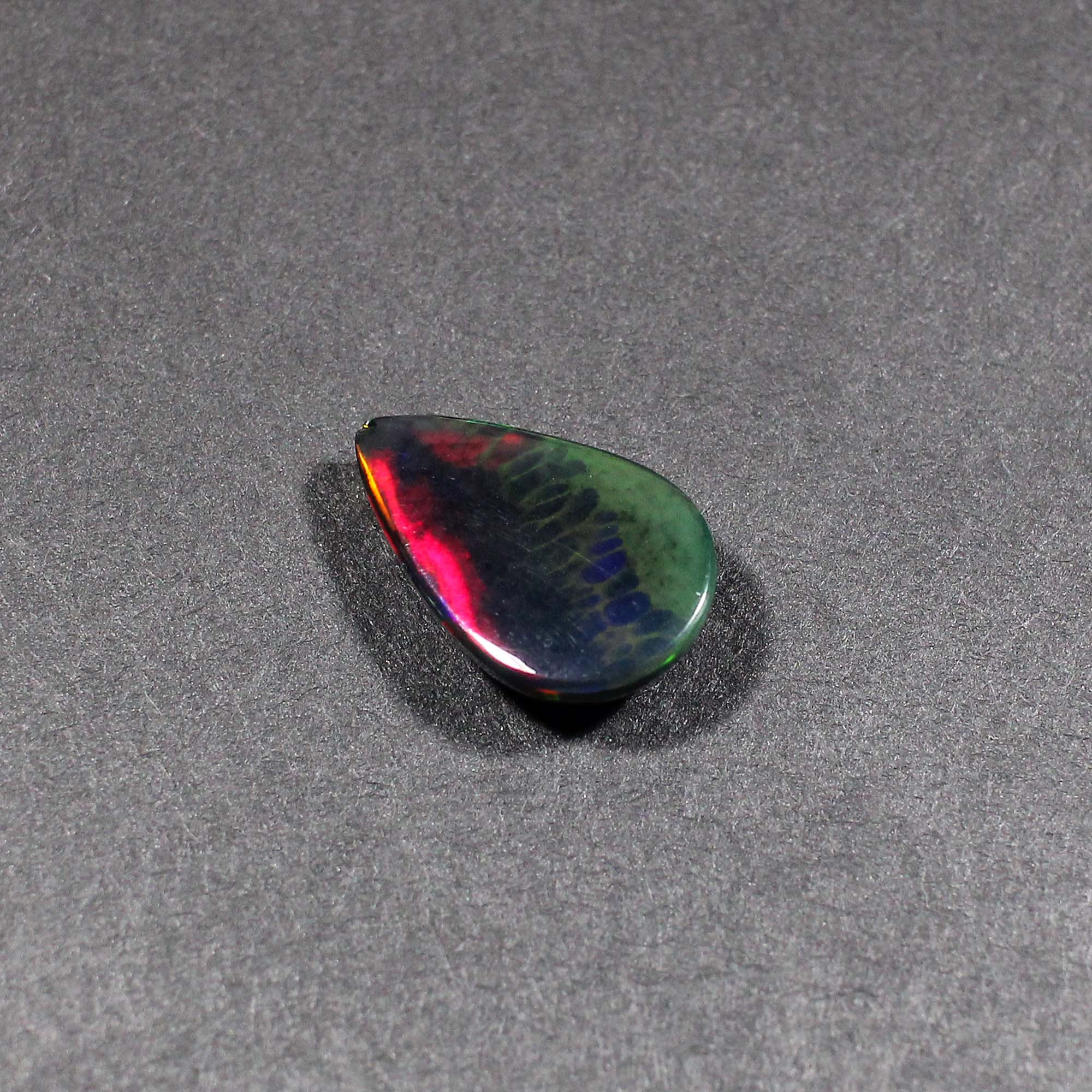 Natural Black Opal 18X11MM Pear Cabochon 385Cts 1 Piece Gemstone For Making Jewelry
