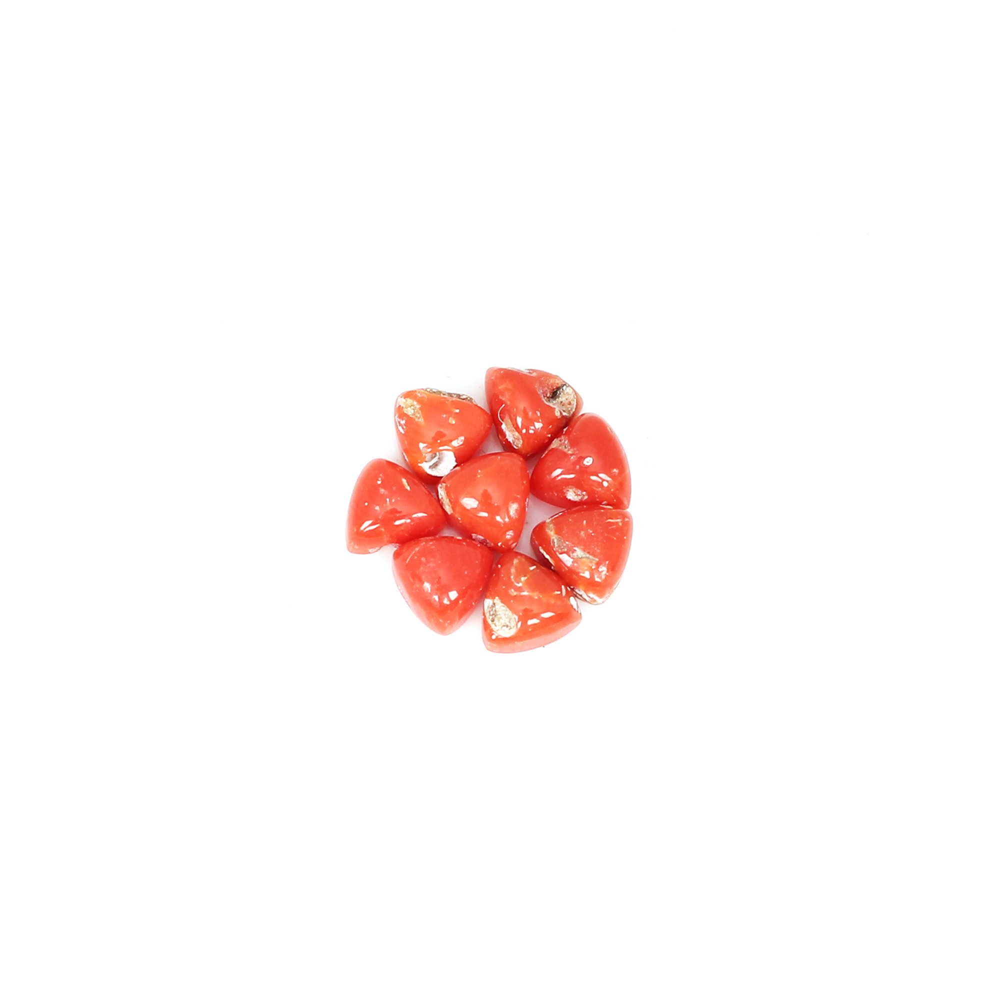 Red Coral 5x5mm Trillion Cab 4Cts Wholesale Lot