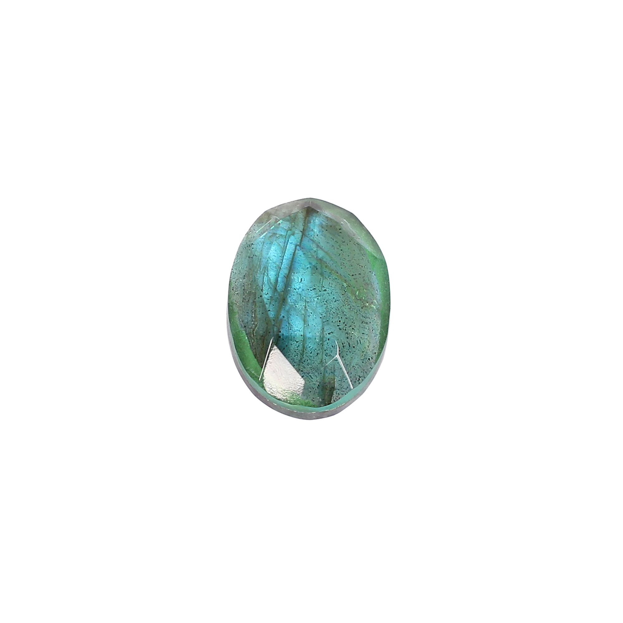 Natural Labradorite Oval Doublet Gemstone 1225 Carat 18x13mm for Jewelry Making