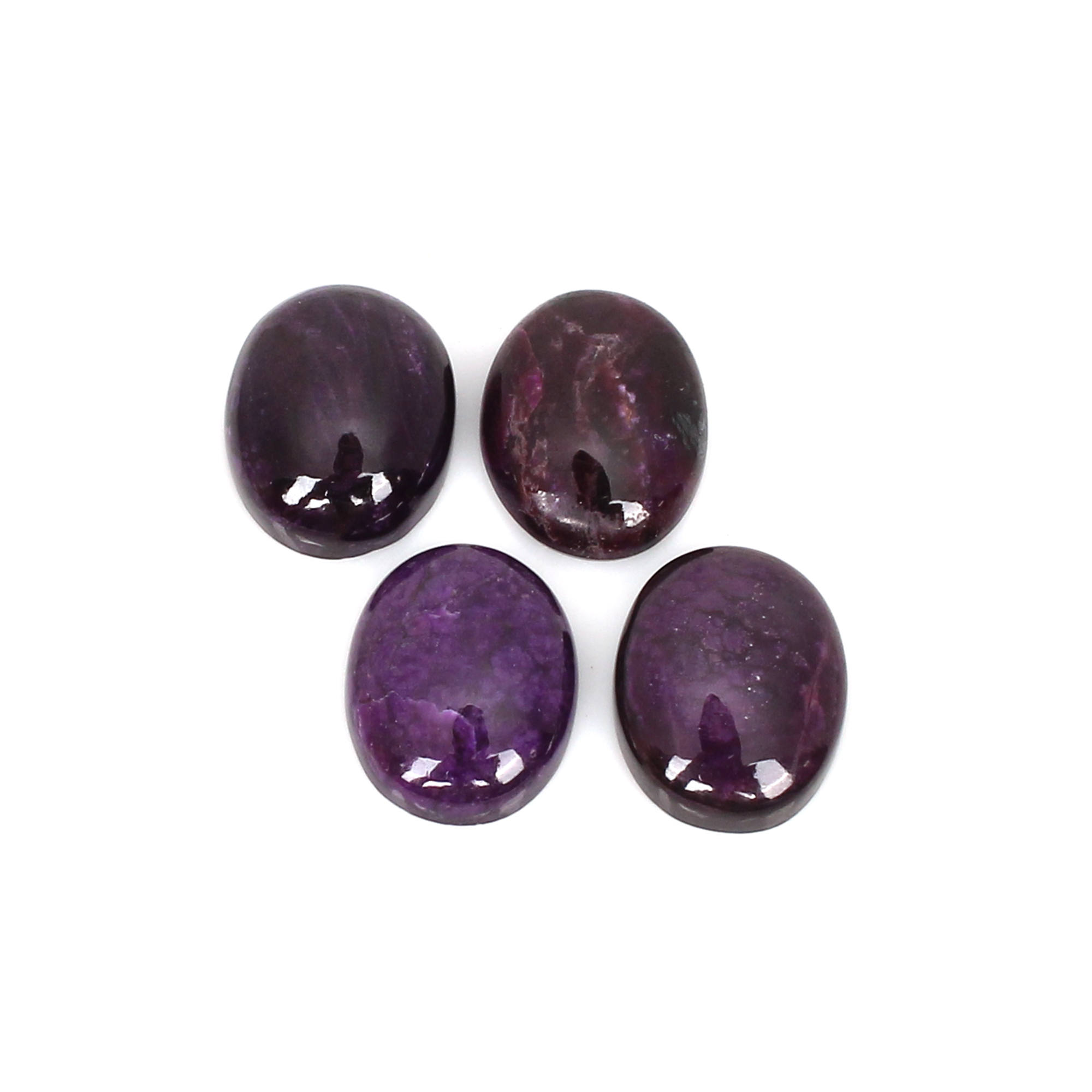 2Pcs Natural Sugilite Oval Cabochon 12x10mm Gemstone 950cts Loose Stone