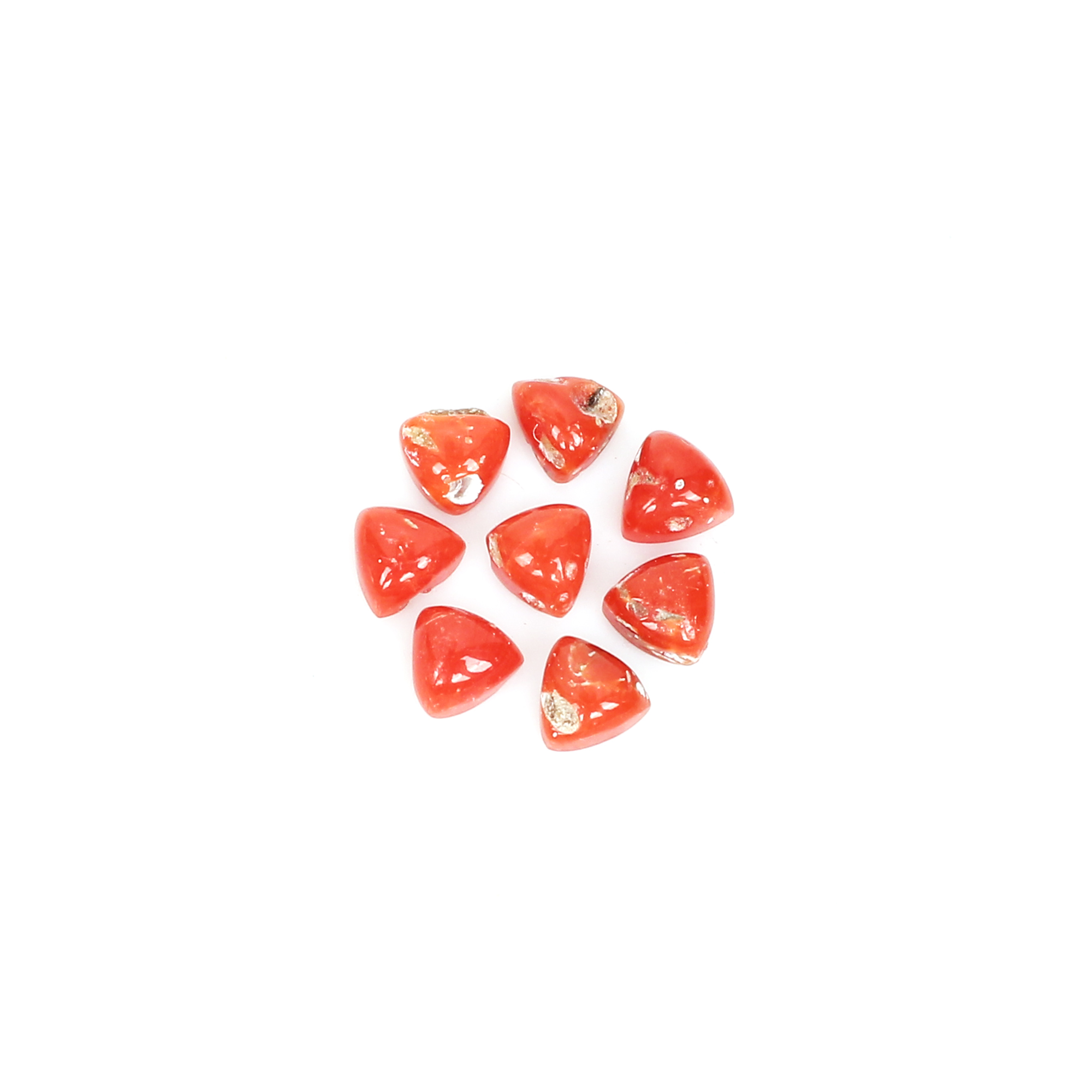 Red Coral 5x5mm Trillion Cab 4Cts Wholesale Lot