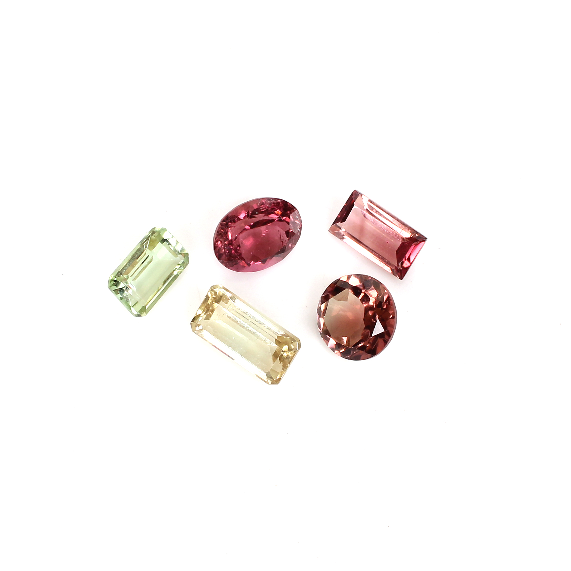 5 Pcs Natural Multi Tourmaline Uneven Cut 1175Cts