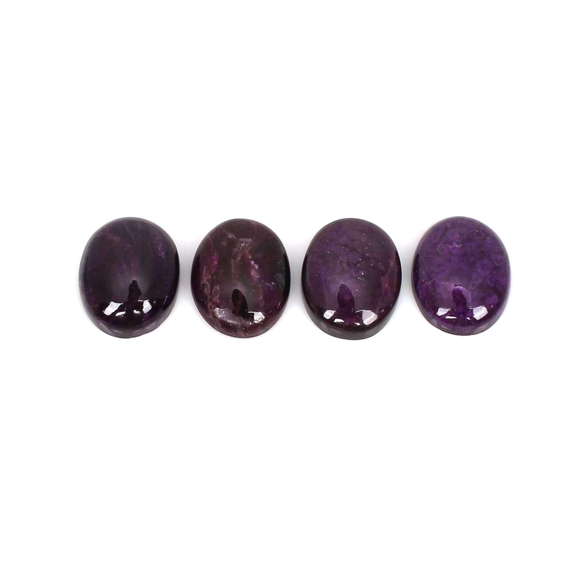 4Pcs Natural Sugilite 13x10mm Oval Cabochon Gemstone 900cts Loose Stone Loose Stone