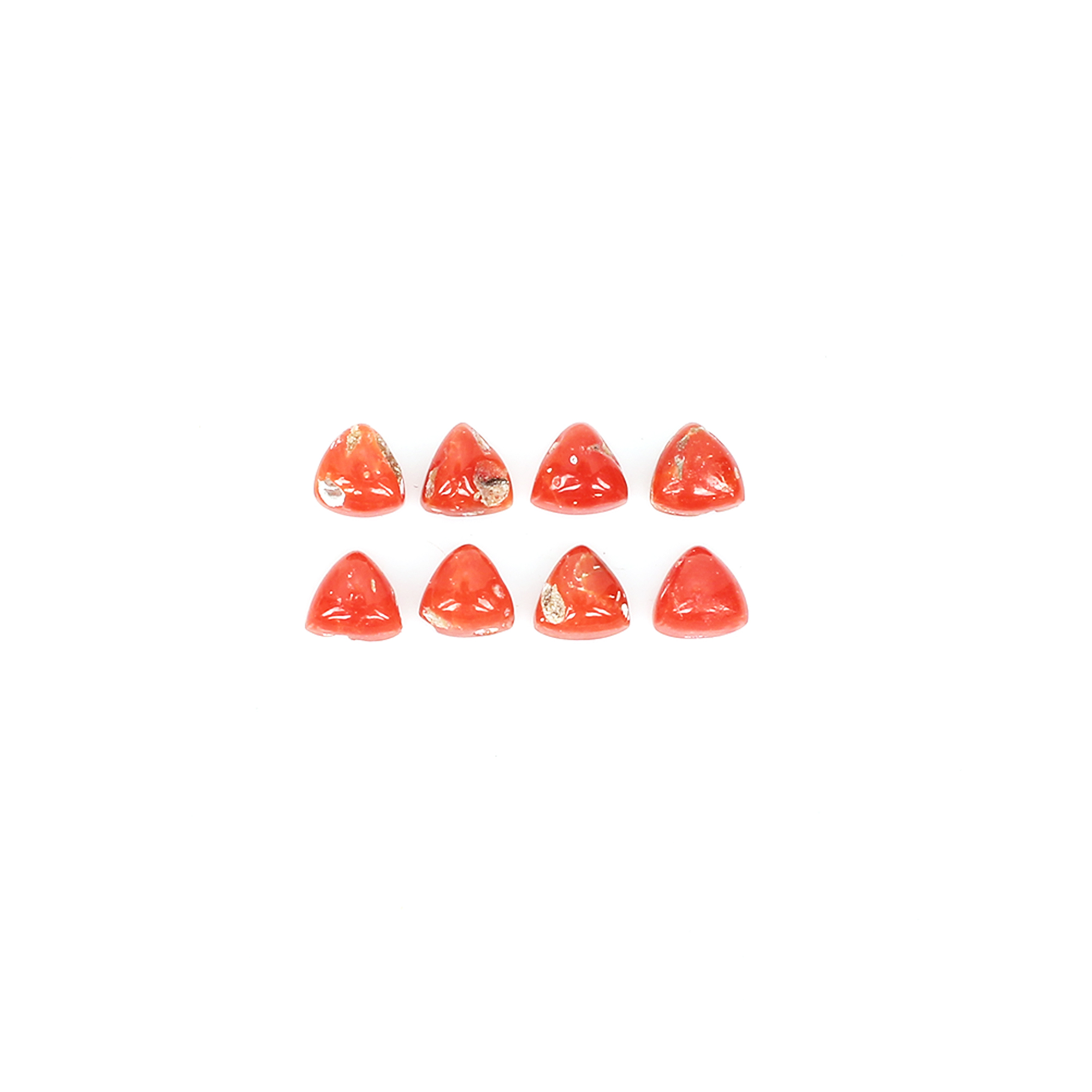 Red Coral 5x5mm Trillion Cab 4Cts Wholesale Lot