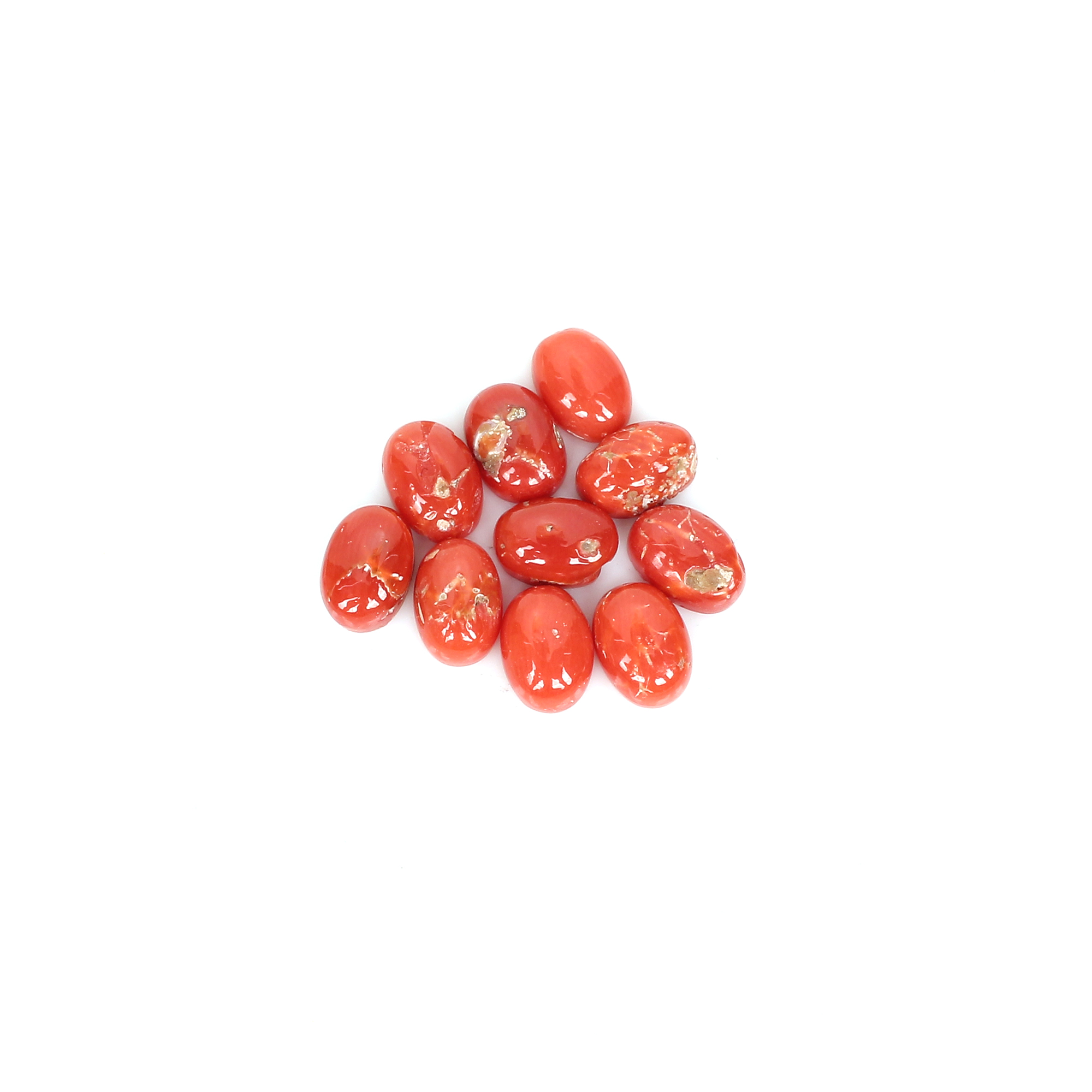 Red Coral 7x5mm Oval Cab 9Cts Wholesale Lot
