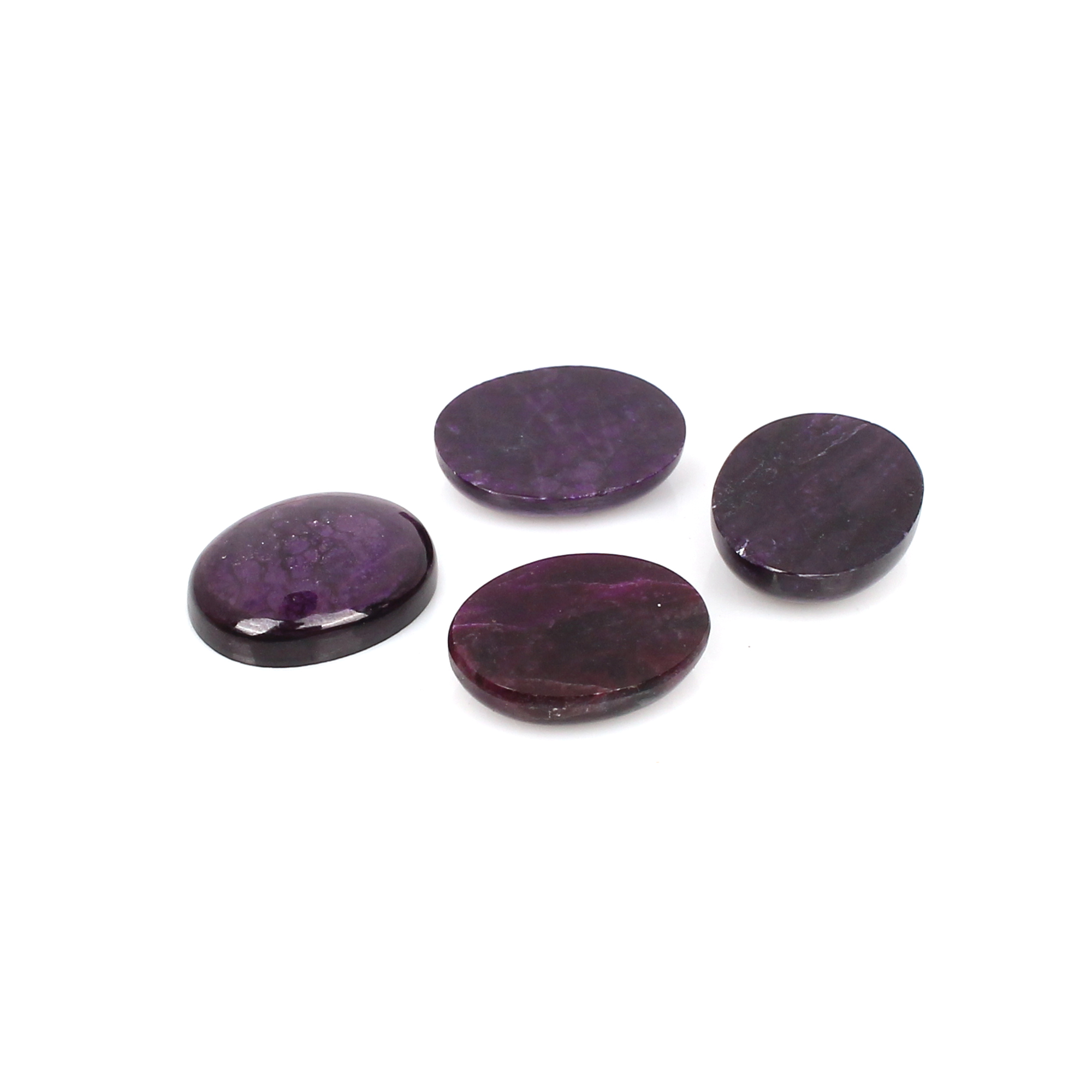 4Pcs Natural Sugilite 13x10mm Oval Cabochon Gemstone 900cts Loose Stone Loose Stone