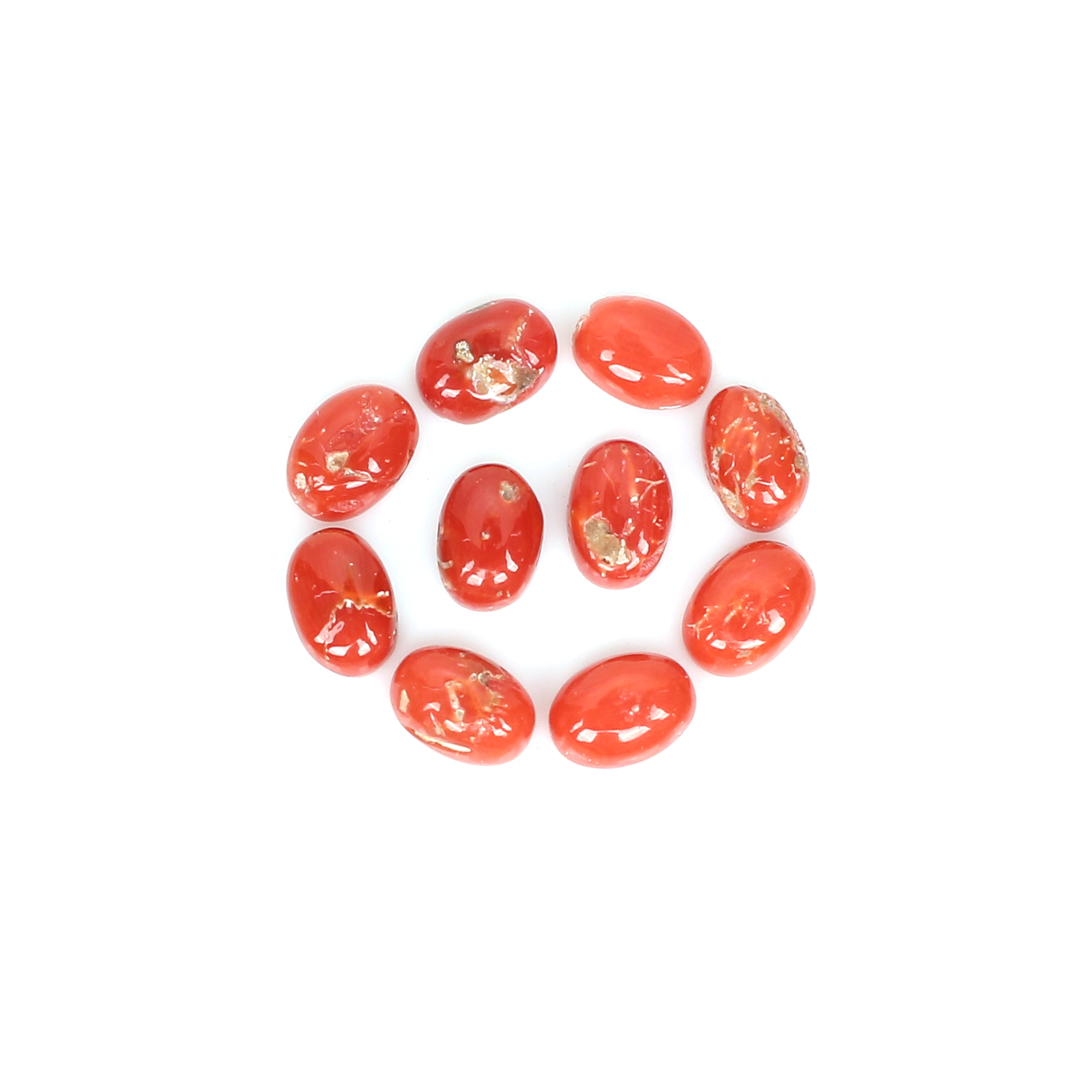 Red Coral 7x5mm Oval Cab 9Cts Wholesale Lot