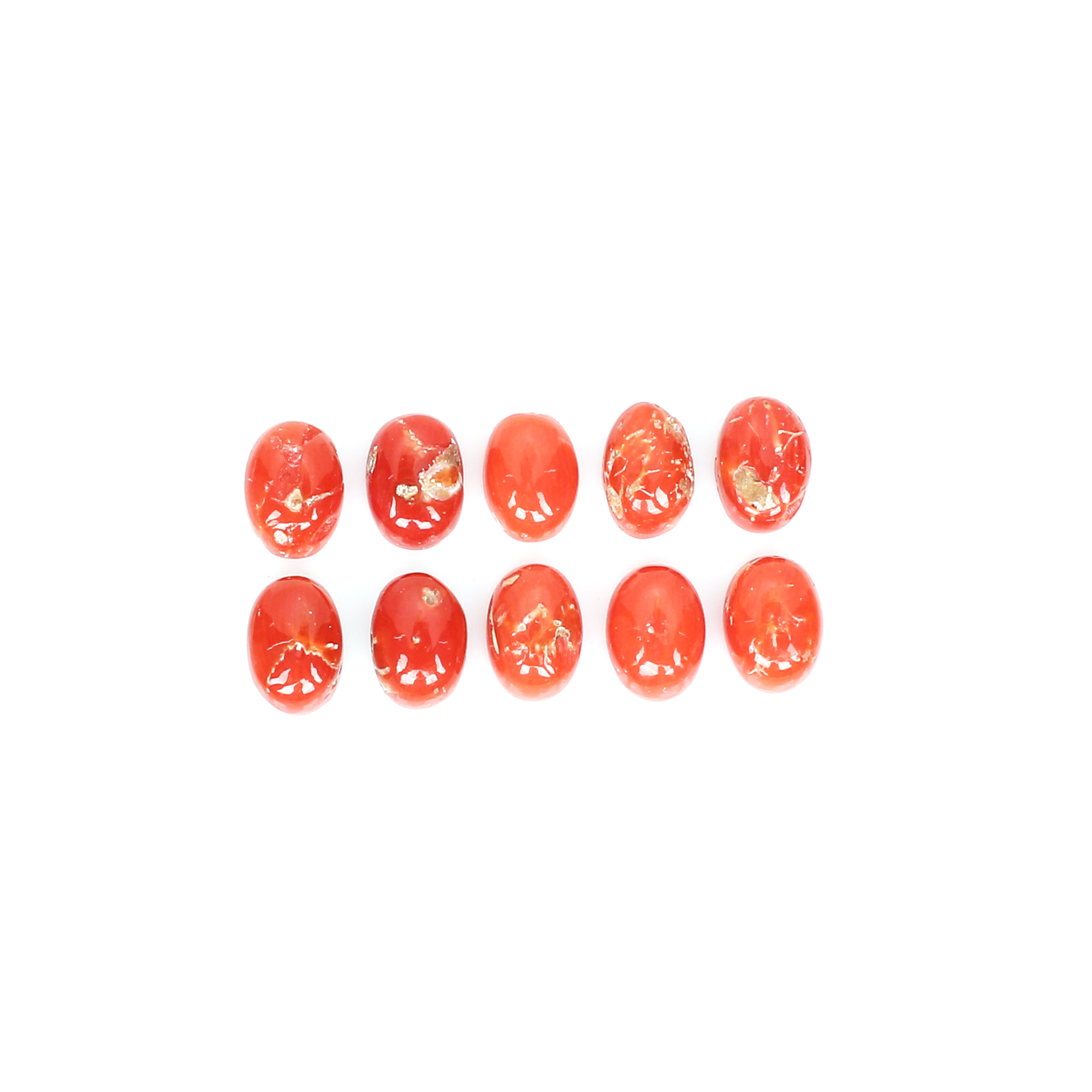Red Coral 7x5mm Oval Cab 9Cts Wholesale Lot