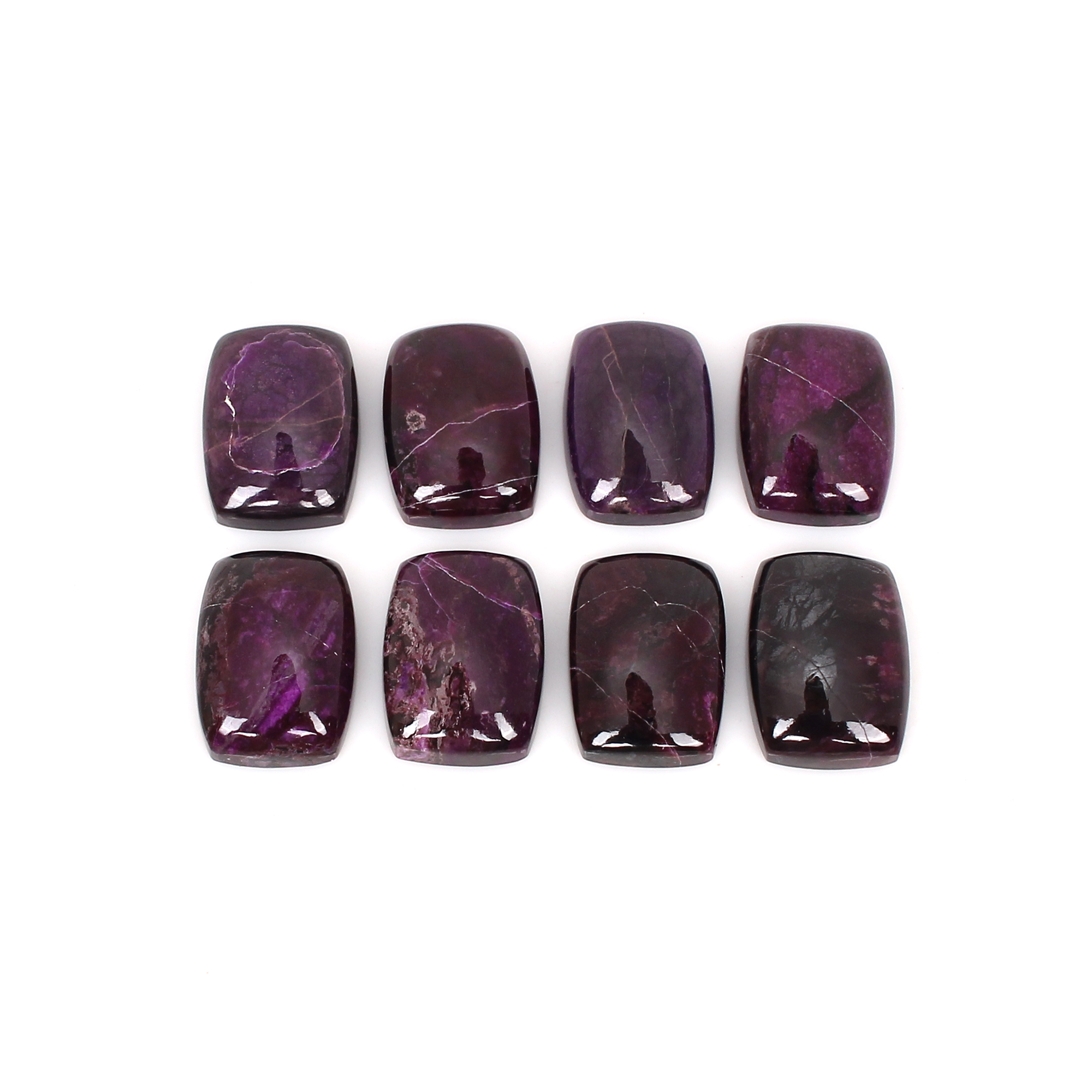 5Pcs Natural Sugilite Rectangle Cabochon 10x14mm Gemstone 3065cts Loose Stone