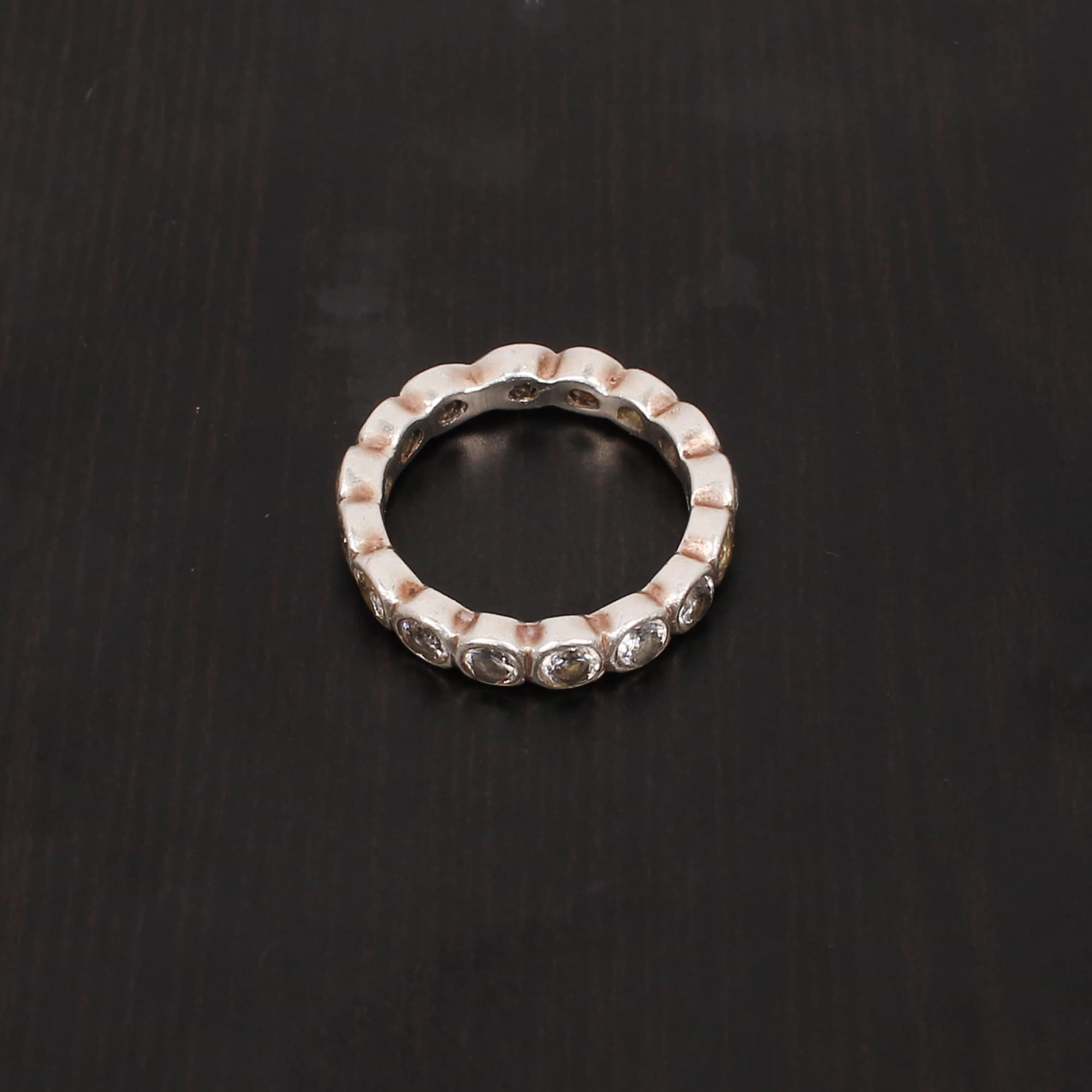 Cubic Zirconia 925 Sterling Silver Eternity Ring