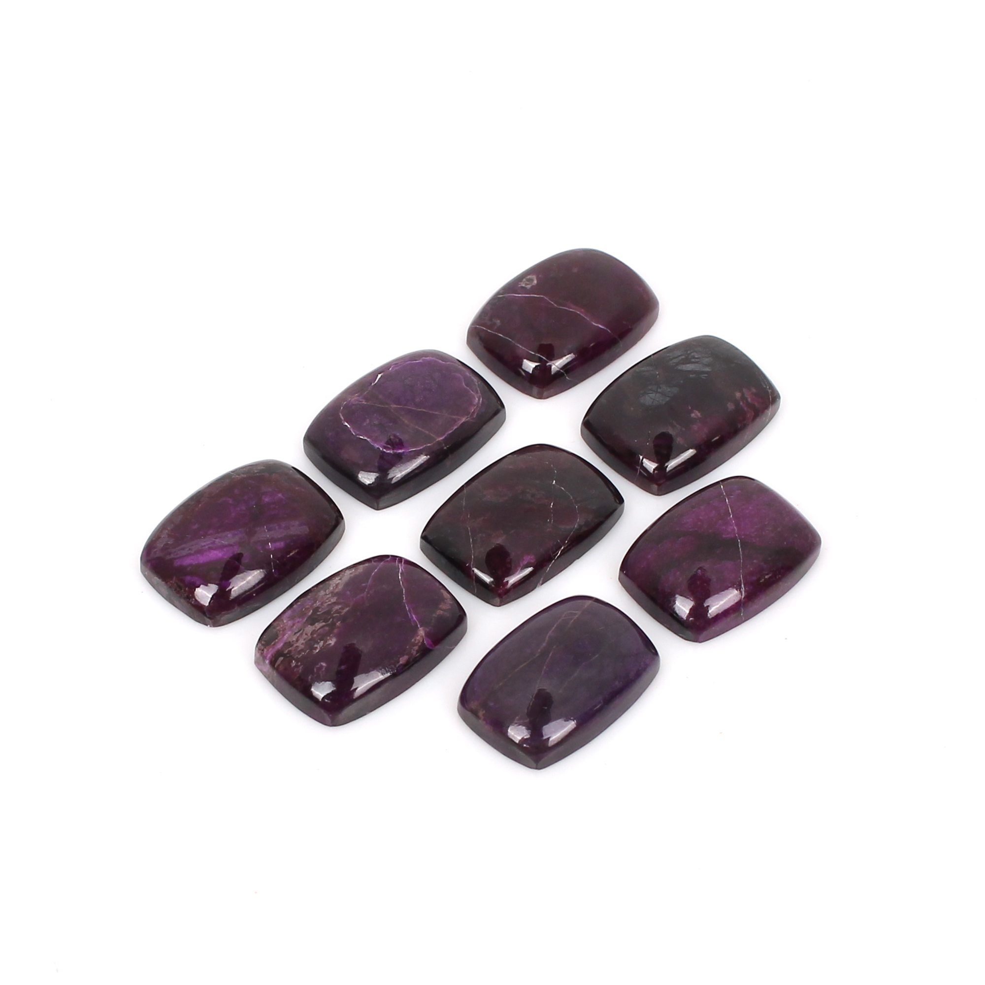 5Pcs Natural Sugilite Rectangle Cabochon 10x14mm Gemstone 3065cts Loose Stone