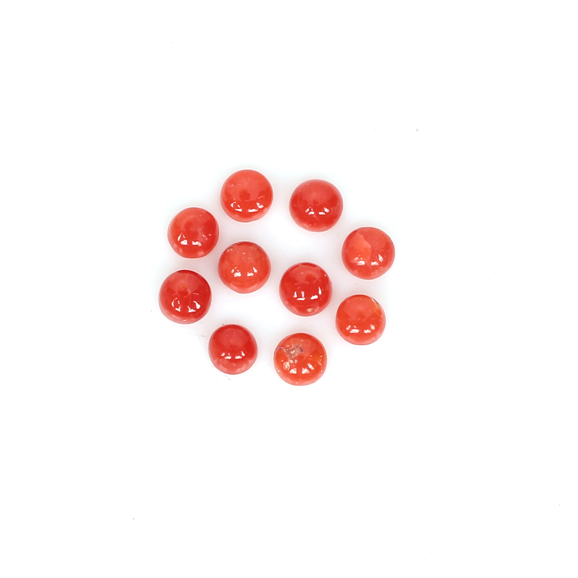 Red Coral 3mm Round Cab 2Cts Wholesale Lot