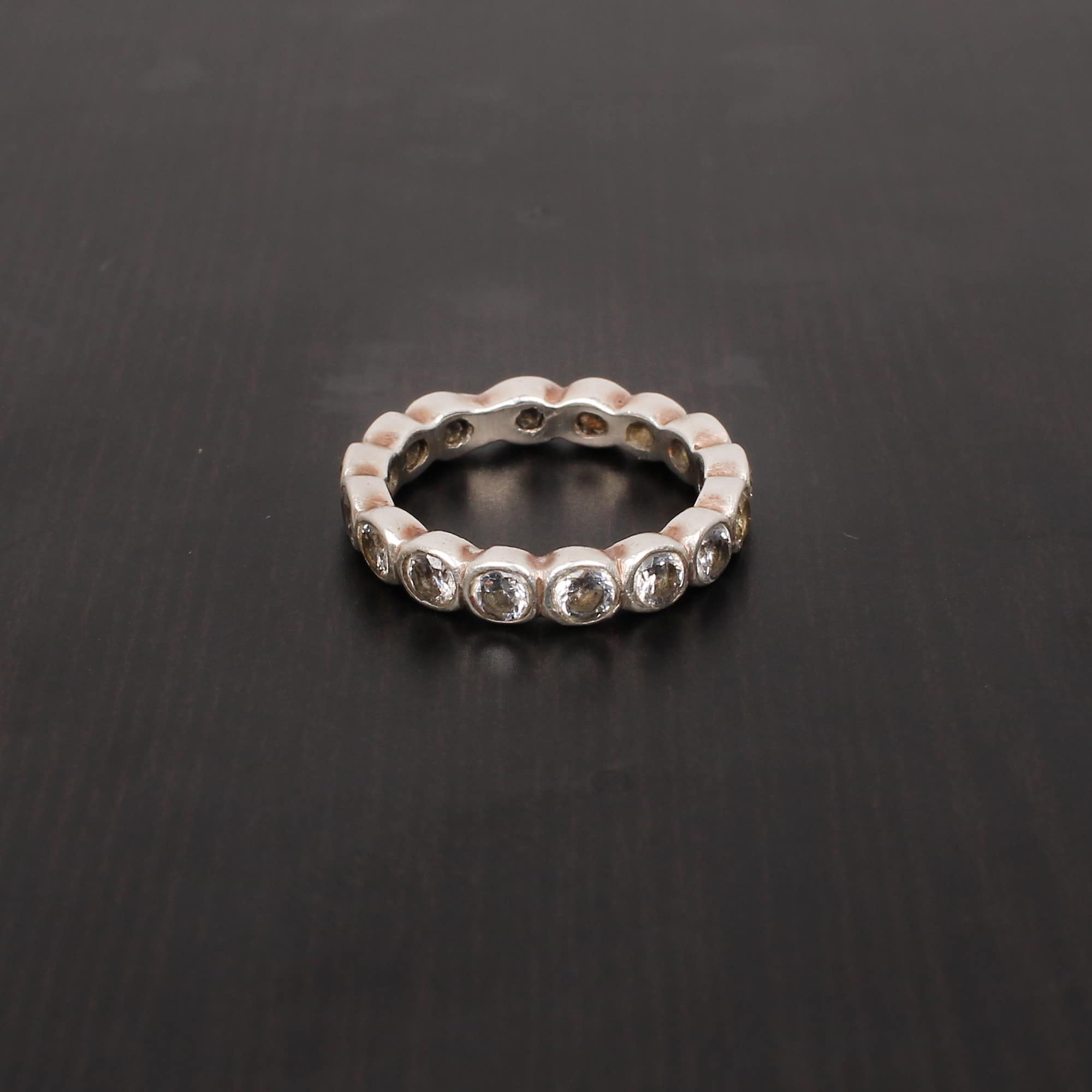 Cubic Zirconia 925 Sterling Silver Eternity Ring