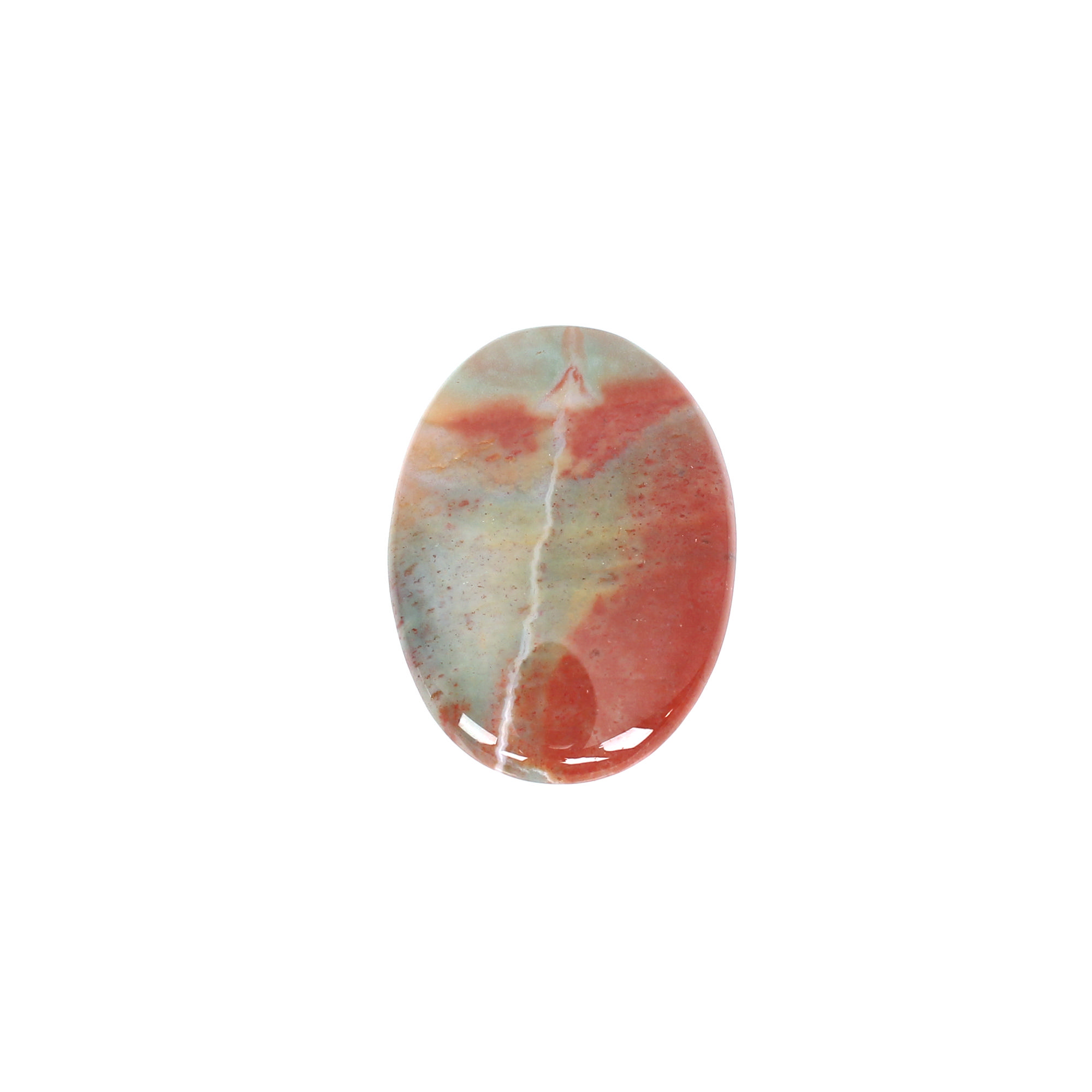 1pcs Map Jasper 37x26mm Oval Cabochon 4265cts Loose Gemstone