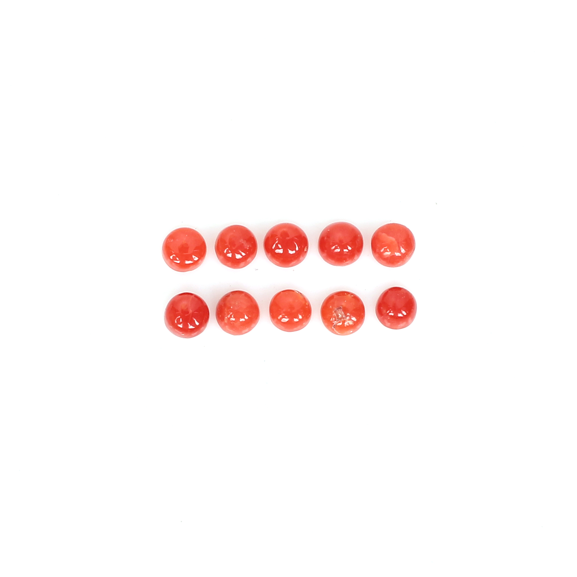 Red Coral 3mm Round Cab 2Cts Wholesale Lot