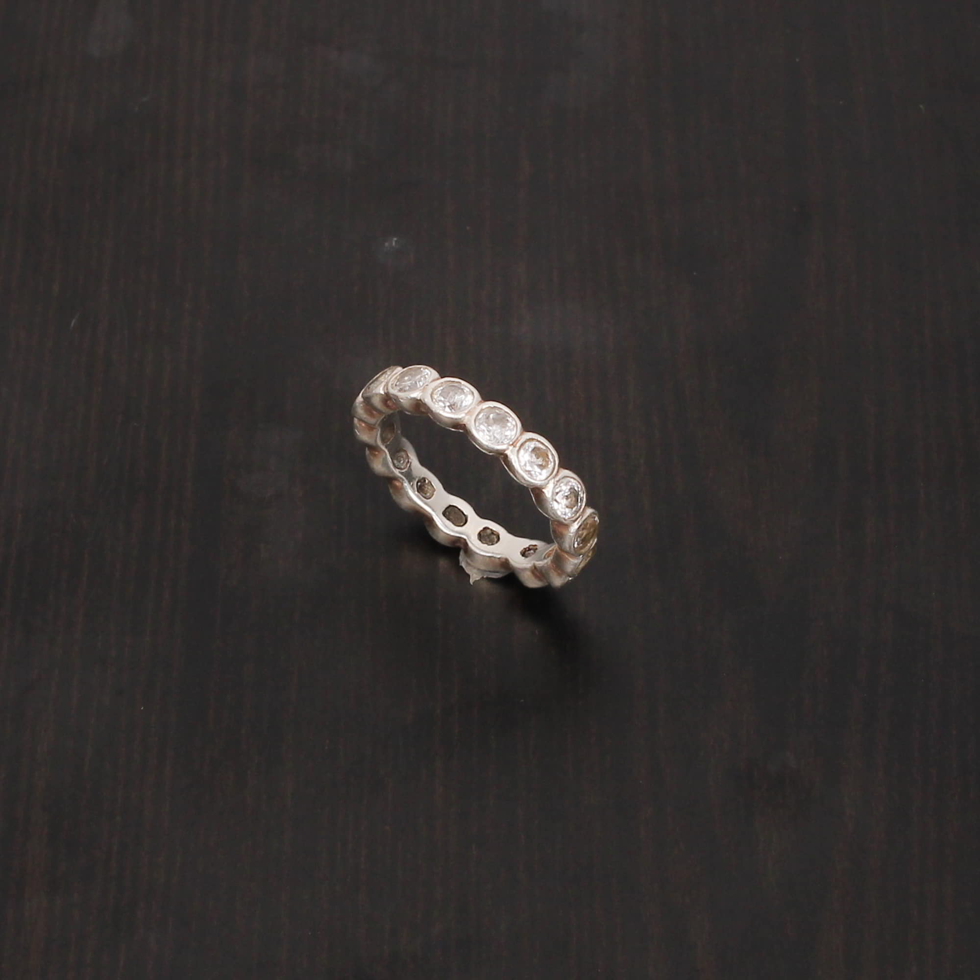 Cubic Zirconia 925 Sterling Silver Eternity Ring