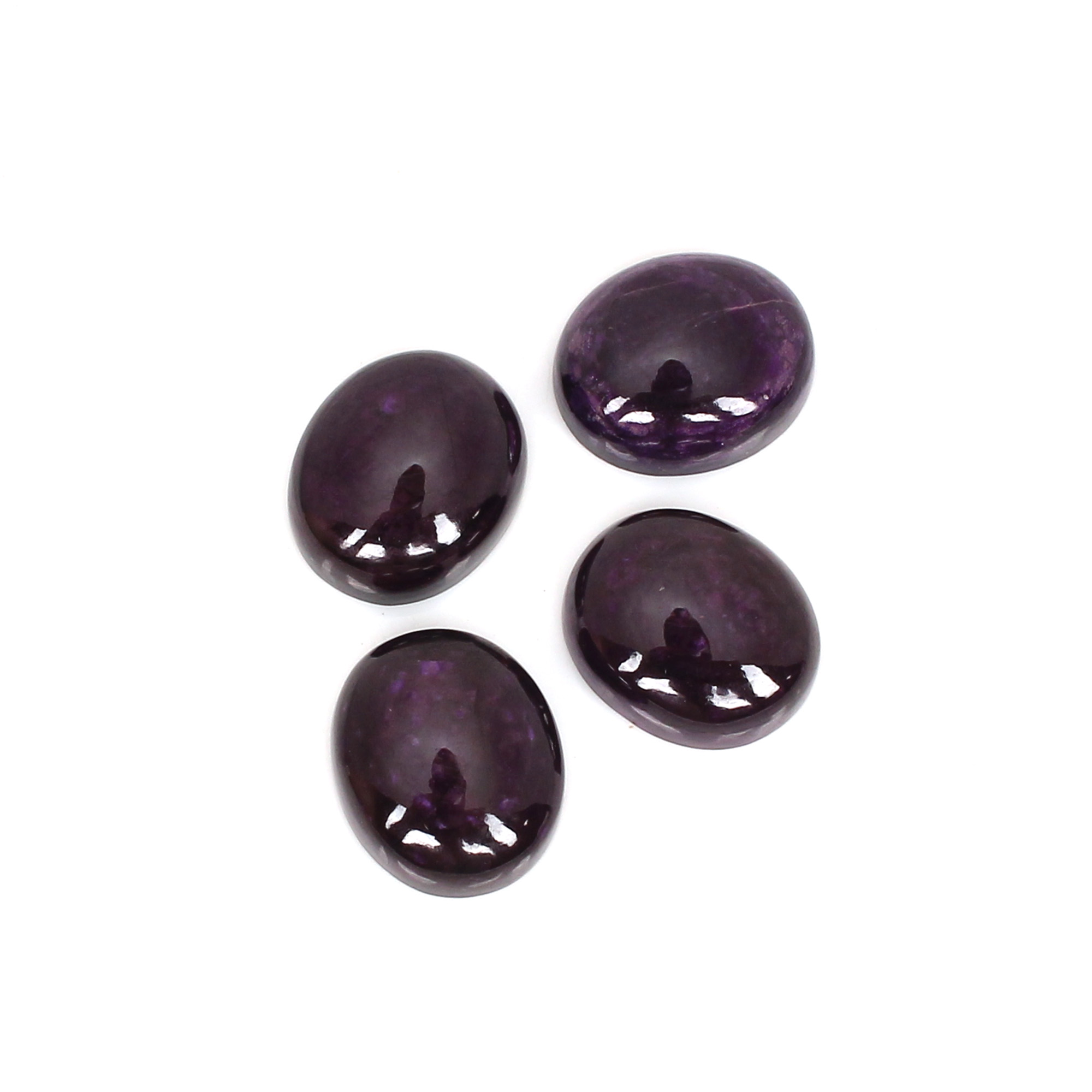 4Pcs Natural Sugilite 13x10mm Oval Cabochon Gemstone 900cts Loose Stone Loose Stone