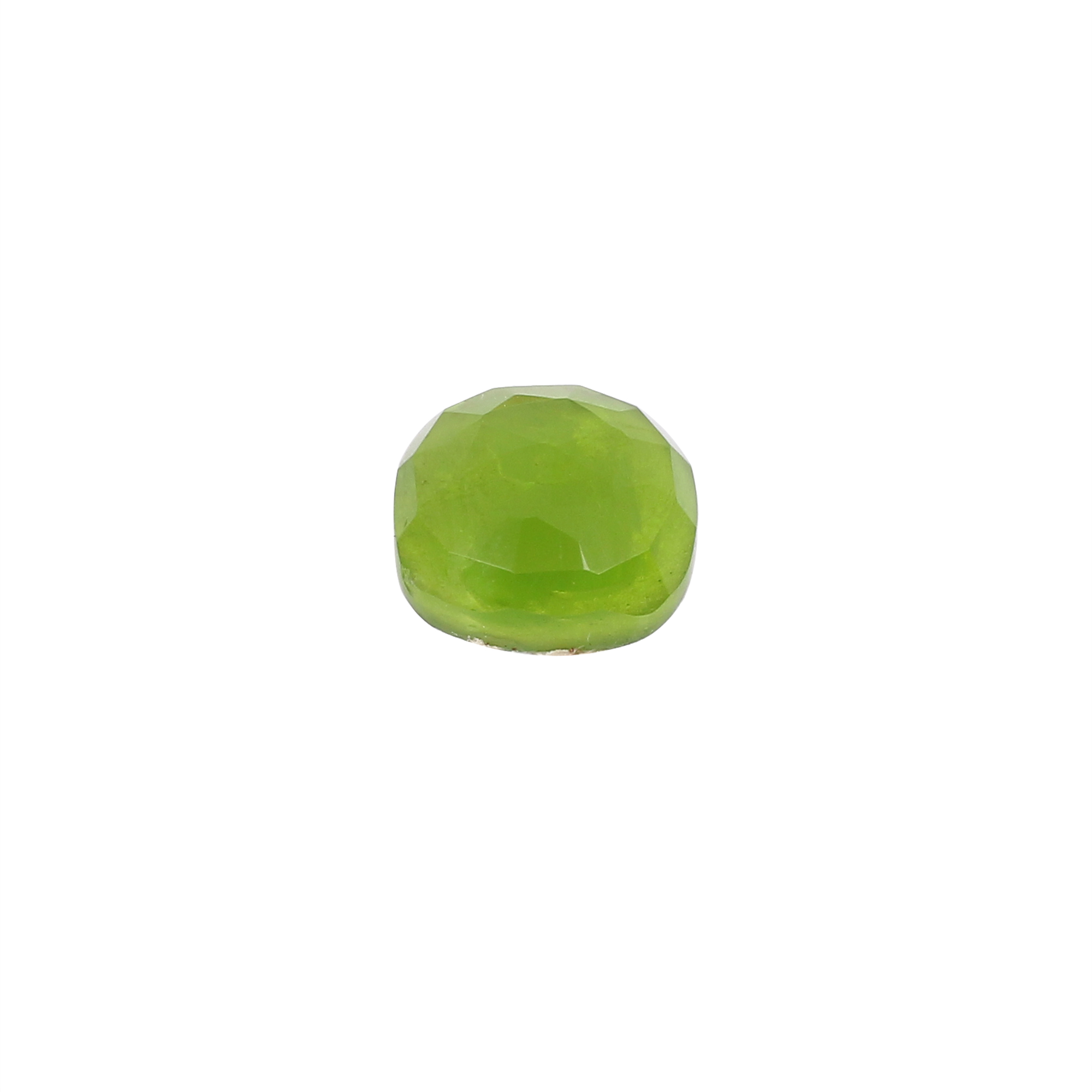 Peridot Hydro Rose Cut Loose Gemstone 37 Ct 10x10 mm for Jewelry Making