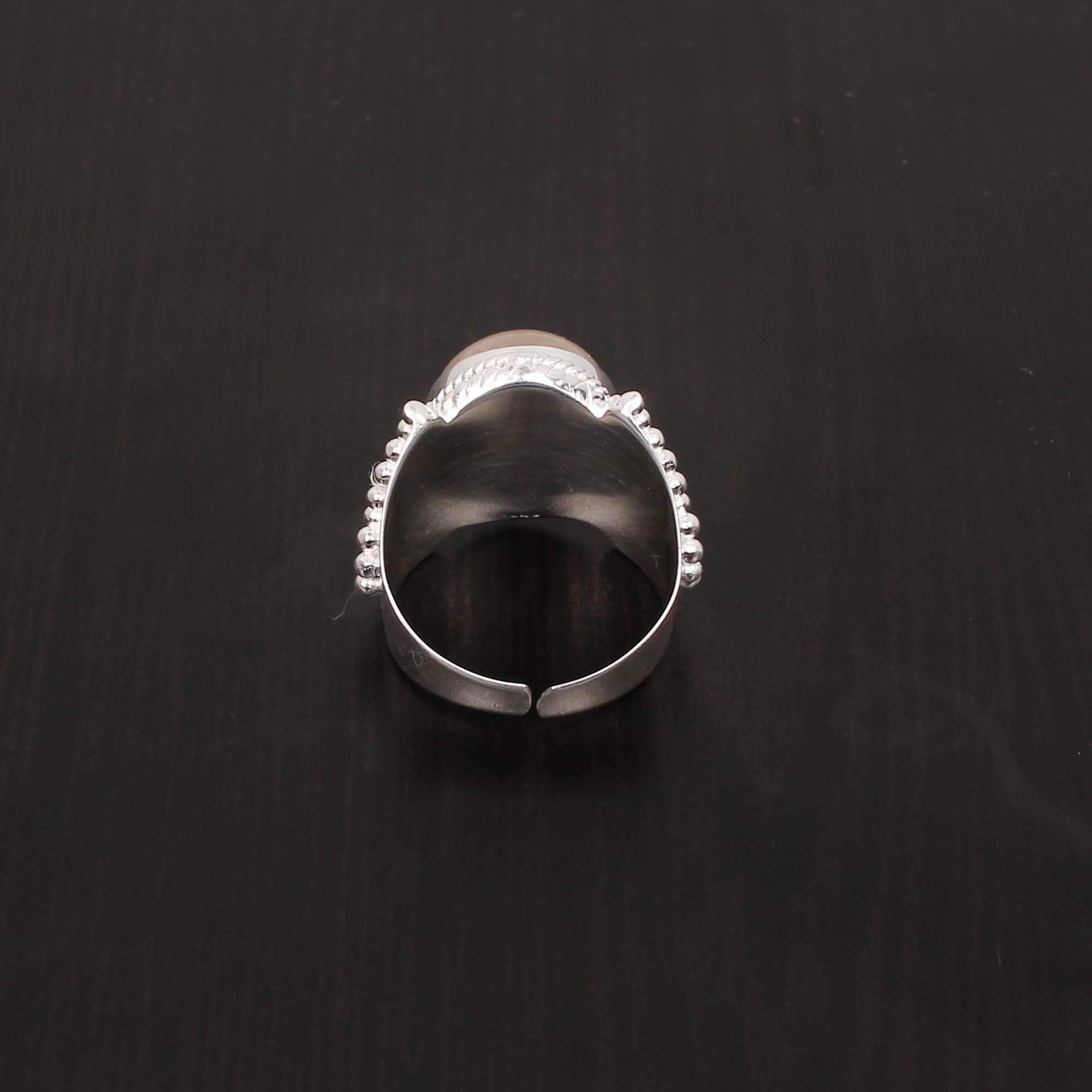 Natural Golden Rutile Oval Cab Stackable 925 Sterling Silver Ring