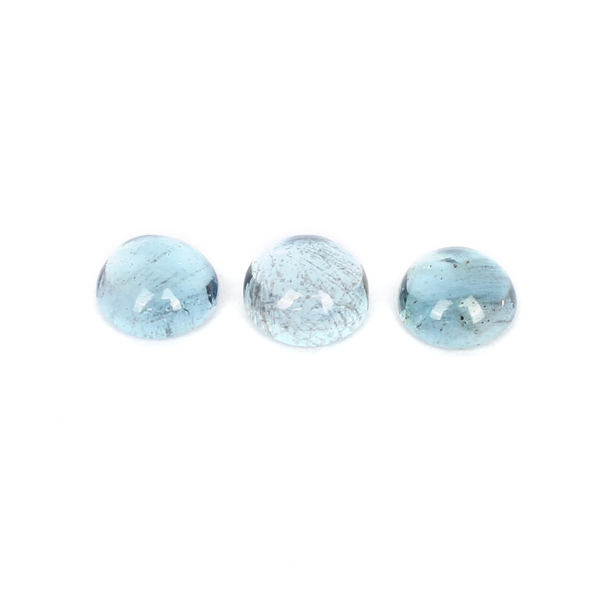 Aquamarine 8mm Round Cab 170 Cts Loose Gemstone