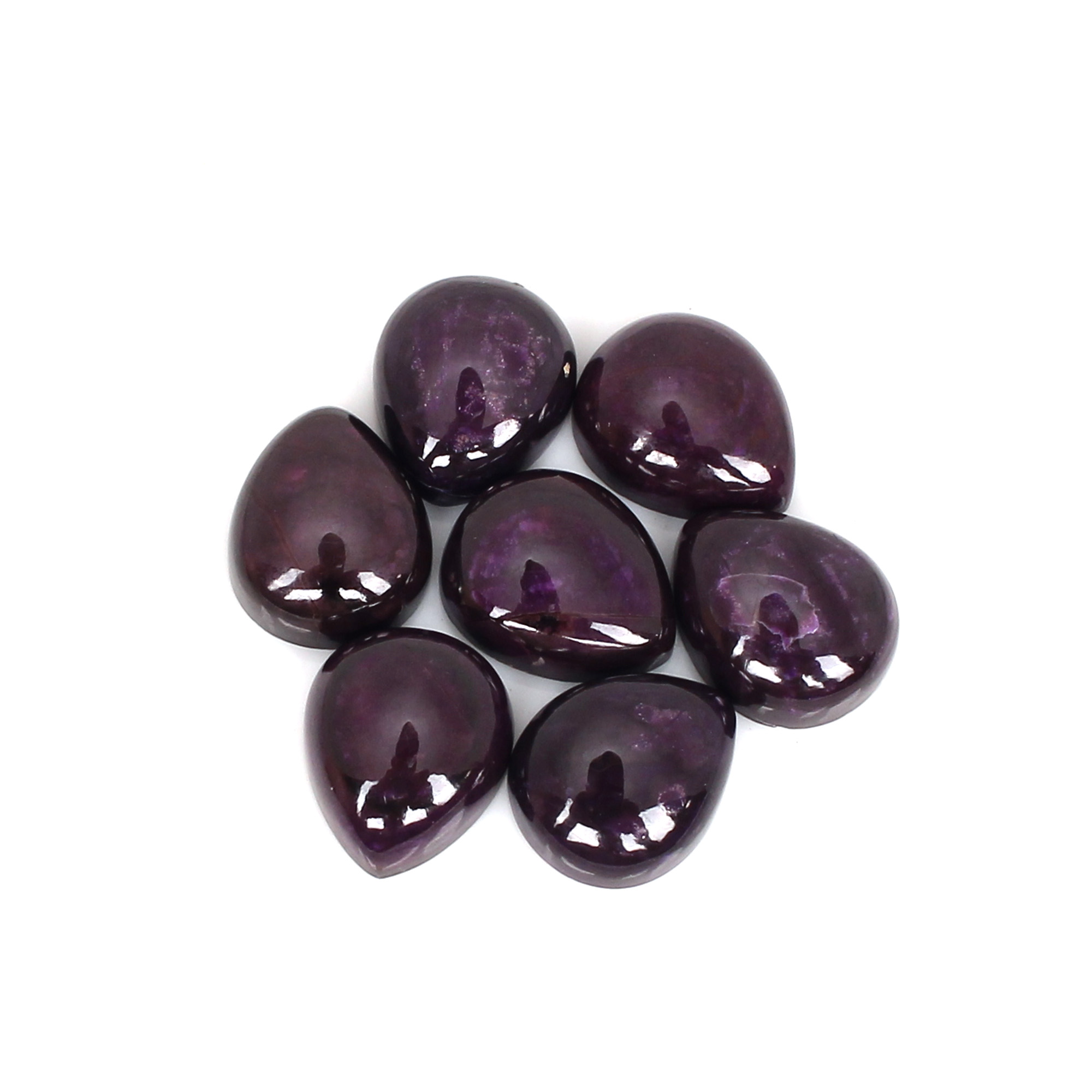 5Pcs Natural Sugilite 11x9mm Pear Cabochon Gemstone 1765cts Loose Stone Loose Stone