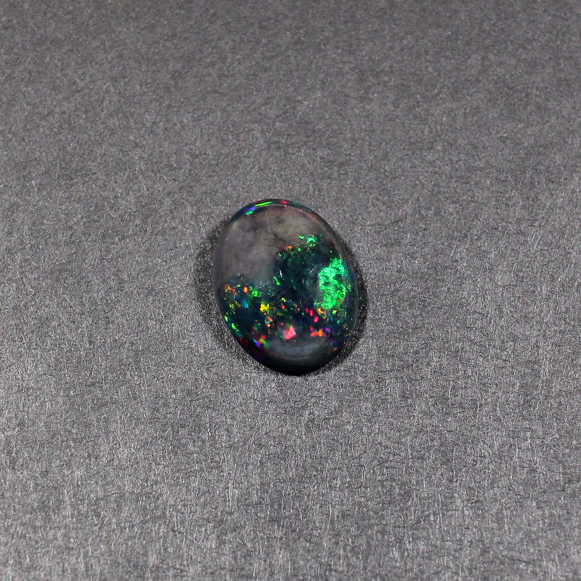 Natural Black Opal 16X13MM Oval Cabochon 490Cts 1 Piece Gemstone For Making Jewelry