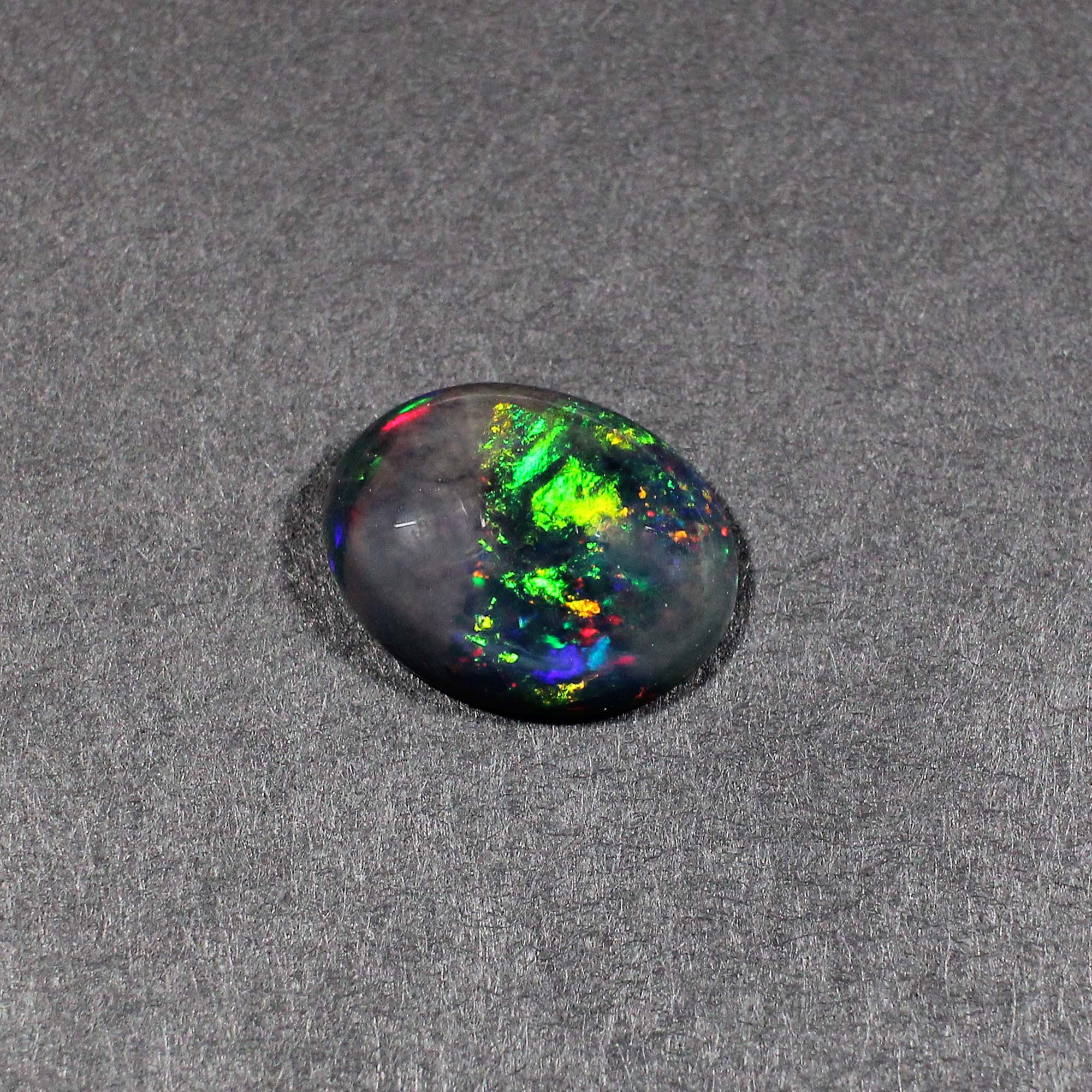 Natural Black Opal 16X13MM Oval Cabochon 490Cts 1 Piece Gemstone For Making Jewelry