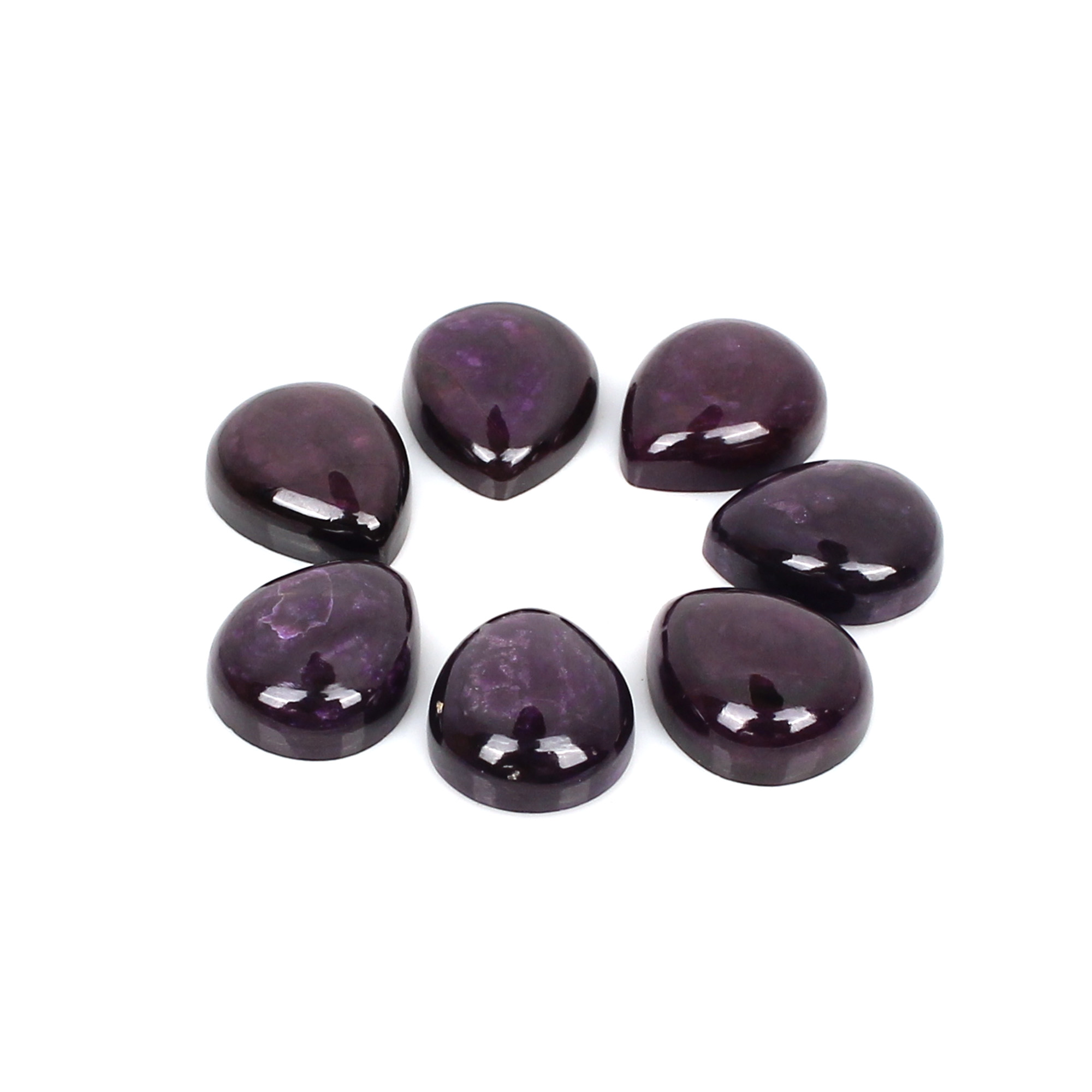 5Pcs Natural Sugilite 11x9mm Pear Cabochon Gemstone 1765cts Loose Stone Loose Stone