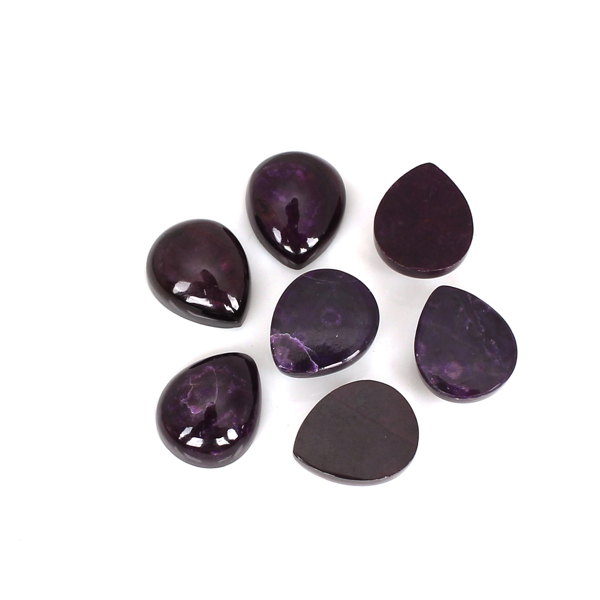 5Pcs Natural Sugilite 11x9mm Pear Cabochon Gemstone 1765cts Loose Stone Loose Stone