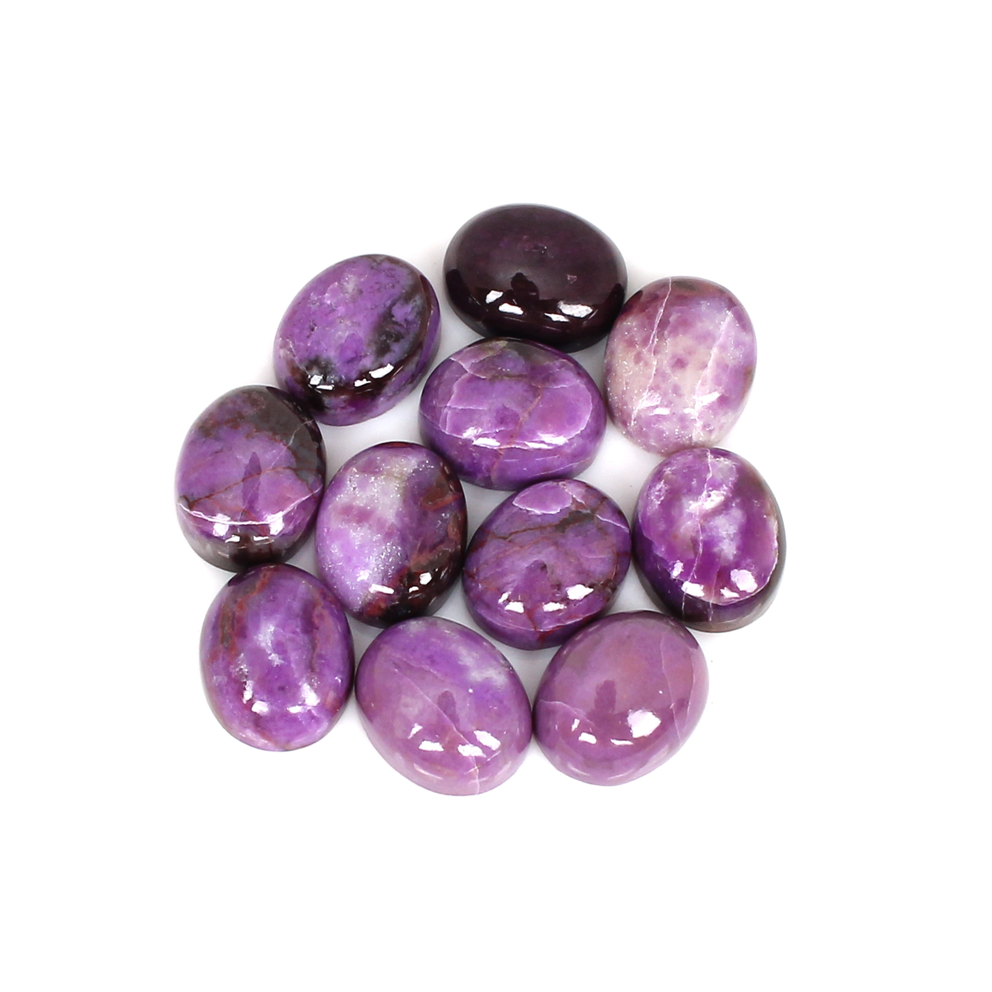 5Pcs Natural Sugilite 10x8mm Oval Cabochon Gemstone 1575cts Loose Stone Loose Stone