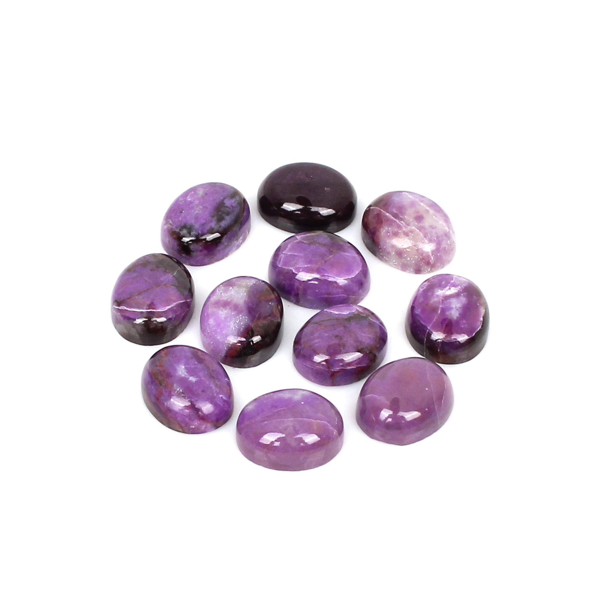 5Pcs Natural Sugilite 10x8mm Oval Cabochon Gemstone 1575cts Loose Stone Loose Stone