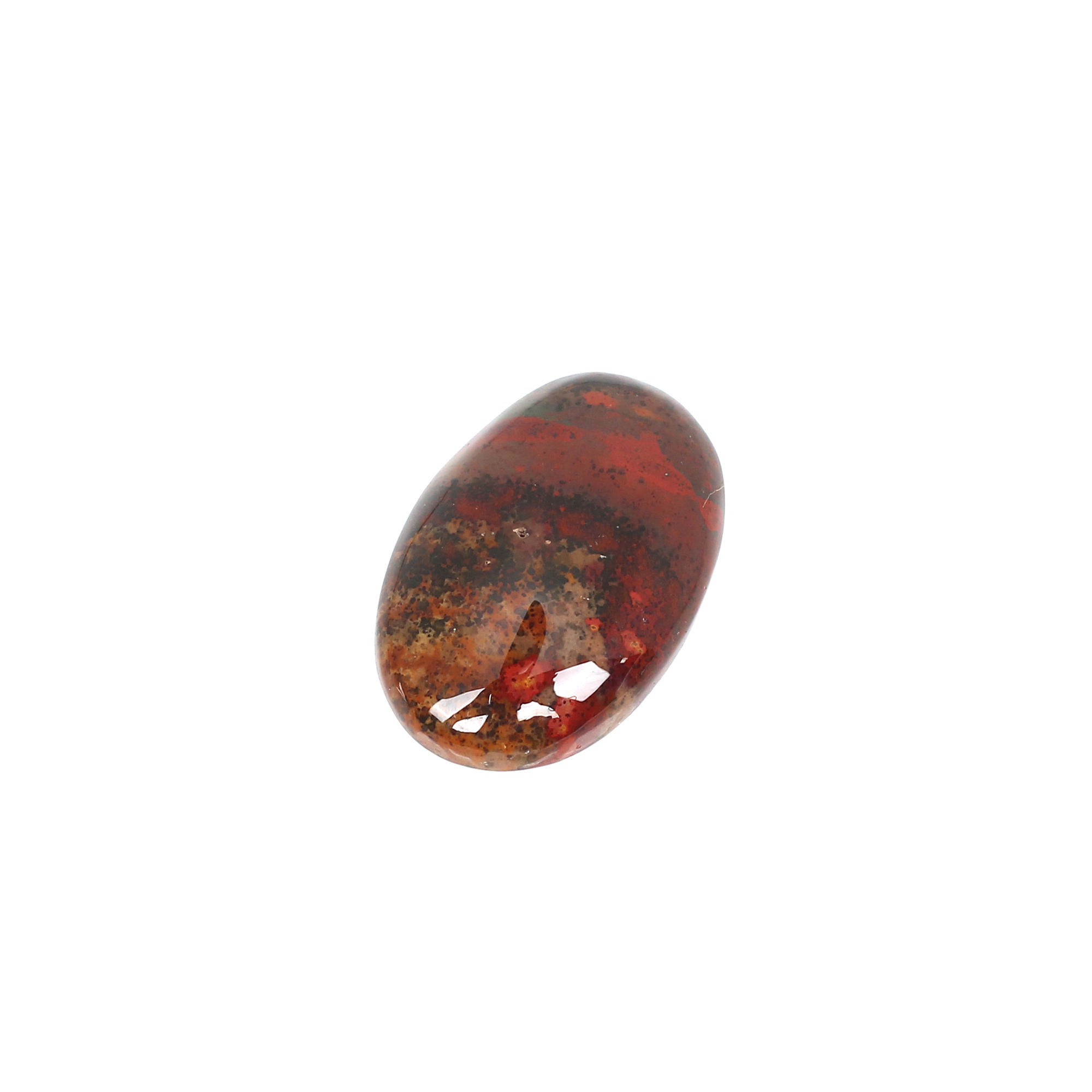 1pcs Map Green Jasper 31x21mm Oval Cabochon 3735cts Loose Gemstone
