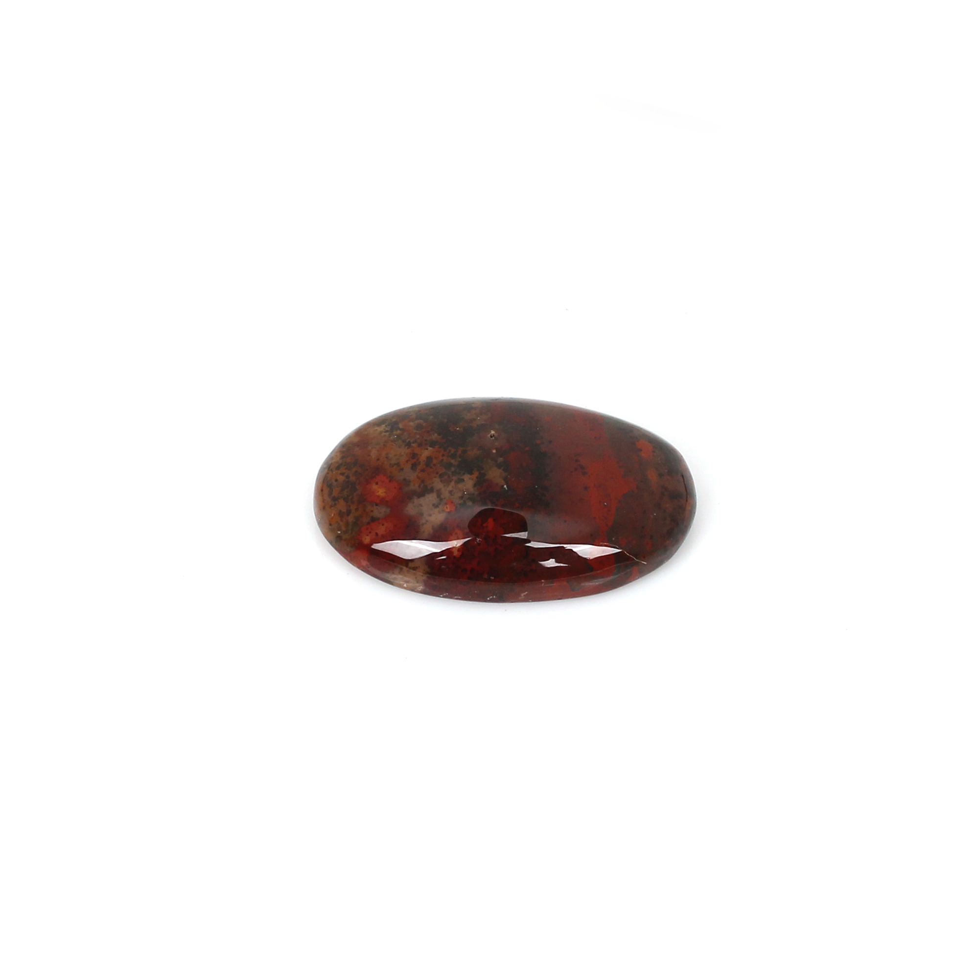 1pcs Map Green Jasper 31x21mm Oval Cabochon 3735cts Loose Gemstone