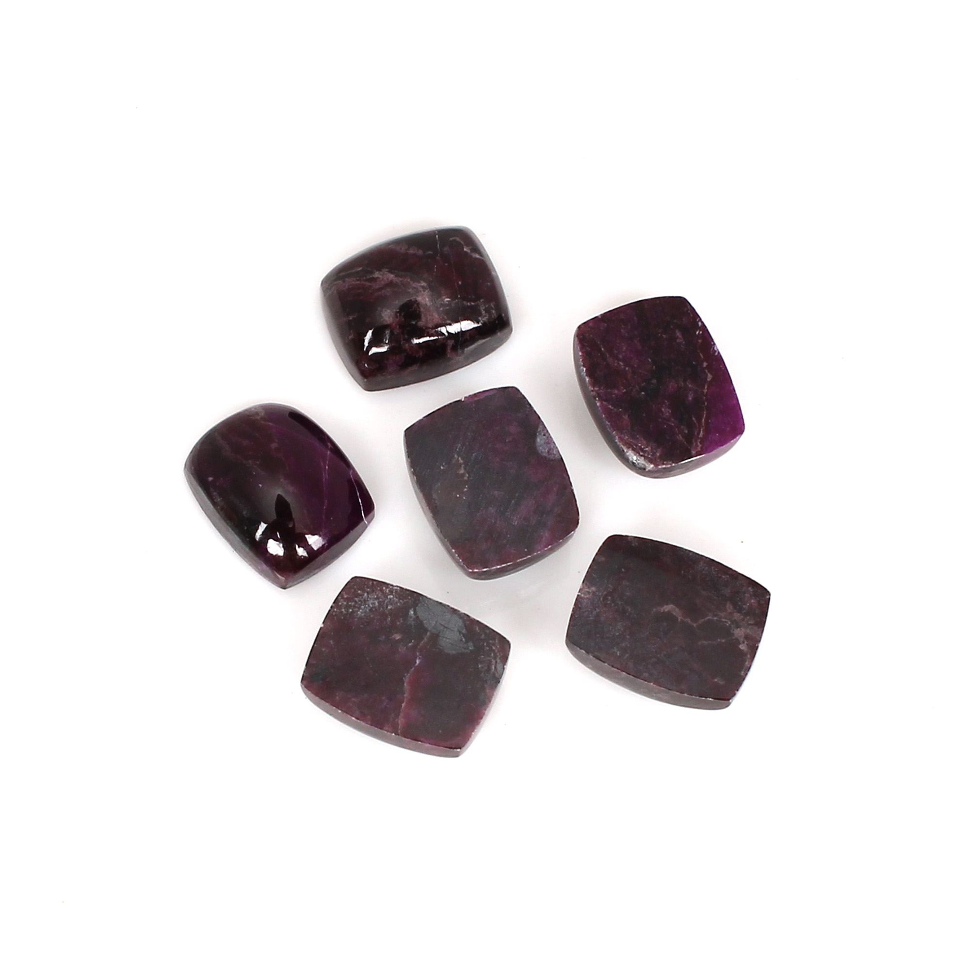 6Pcs Natural Sugilite Rectangle Cabochon 10x8mm Gemstone 1750cts Loose Stone
