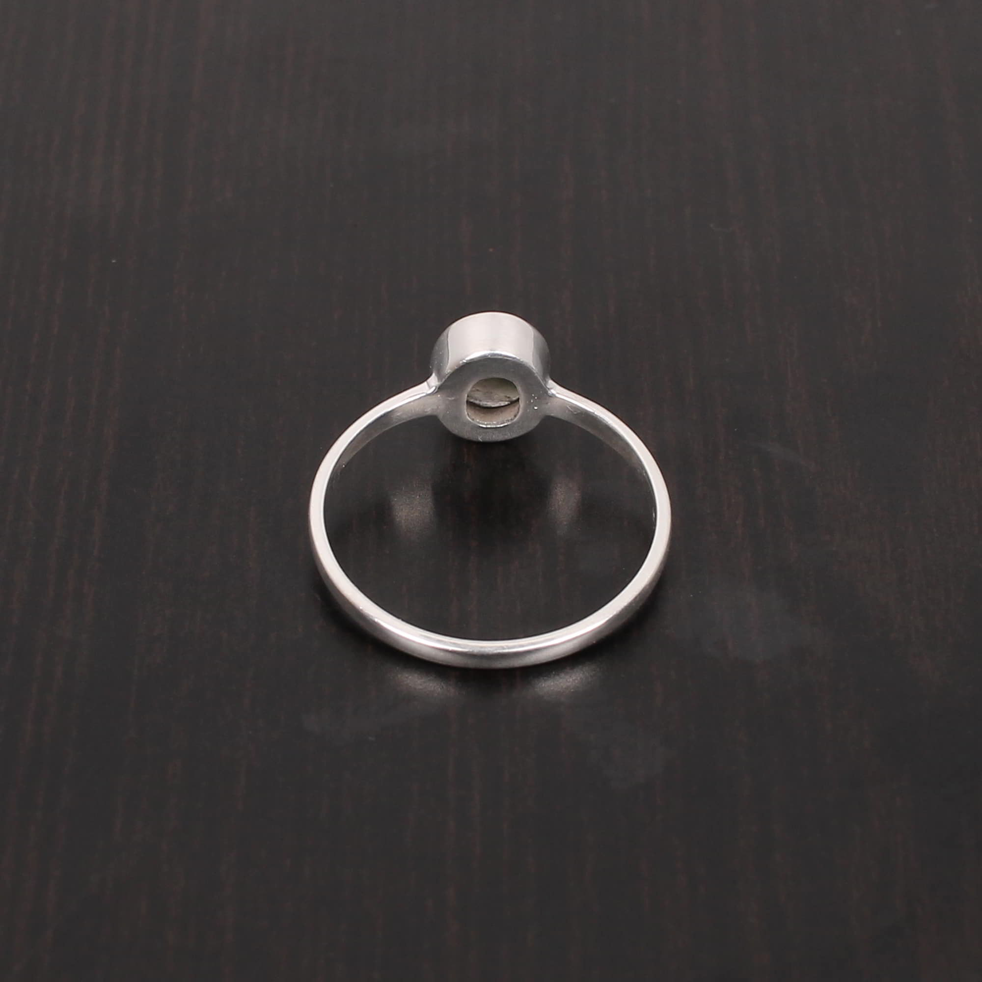 Natural Green Tourmaline Oval Cab Stackable 925 Sterling Silver Ring