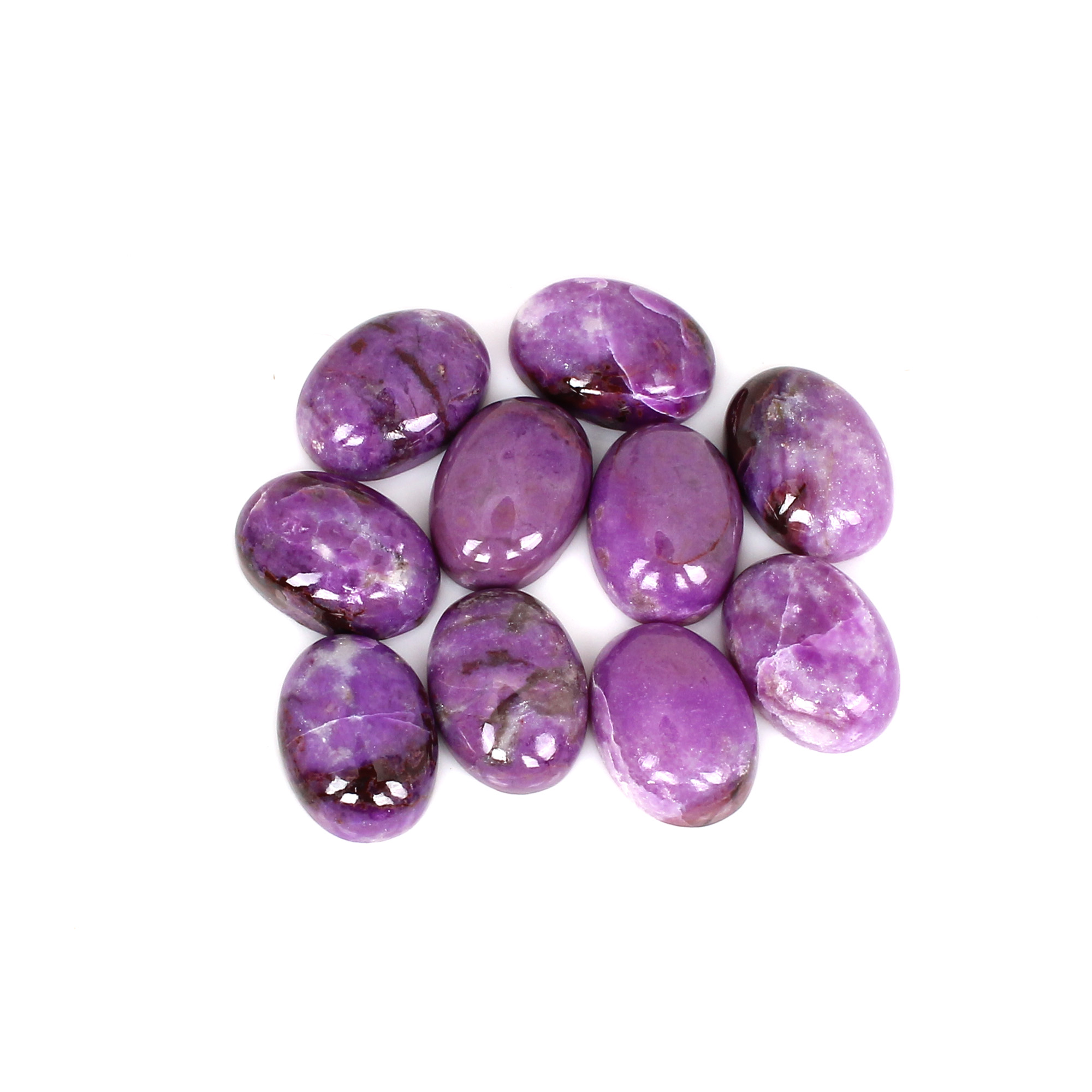5Pcs Natural Sugilite Oval Cabochon 14x10mm Gemstone 2620cts Loose Stone