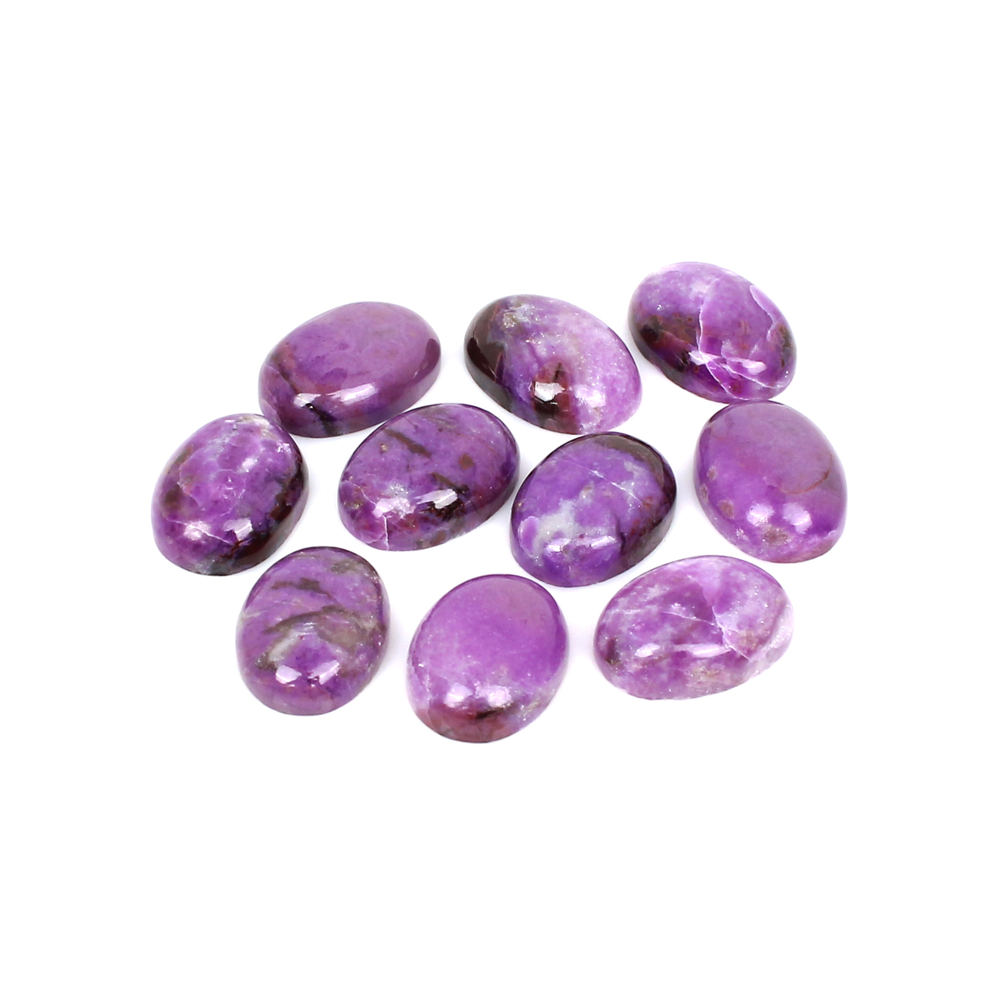 5Pcs Natural Sugilite Oval Cabochon 14x10mm Gemstone 2620cts Loose Stone
