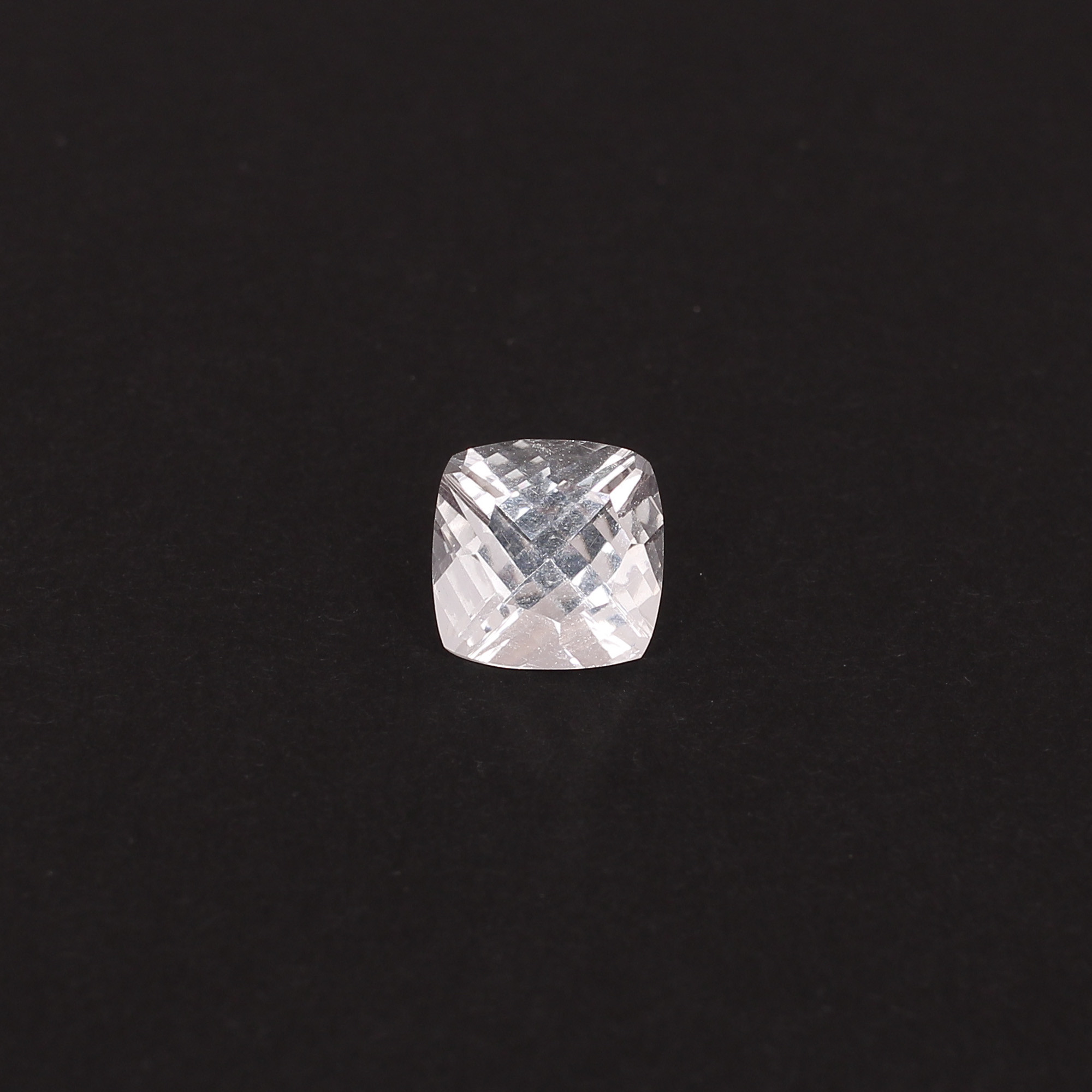 Natural Crystal Quartz 10x10mm Cushion Concave Cut 445 Cts Gemstone For Making Jewelry