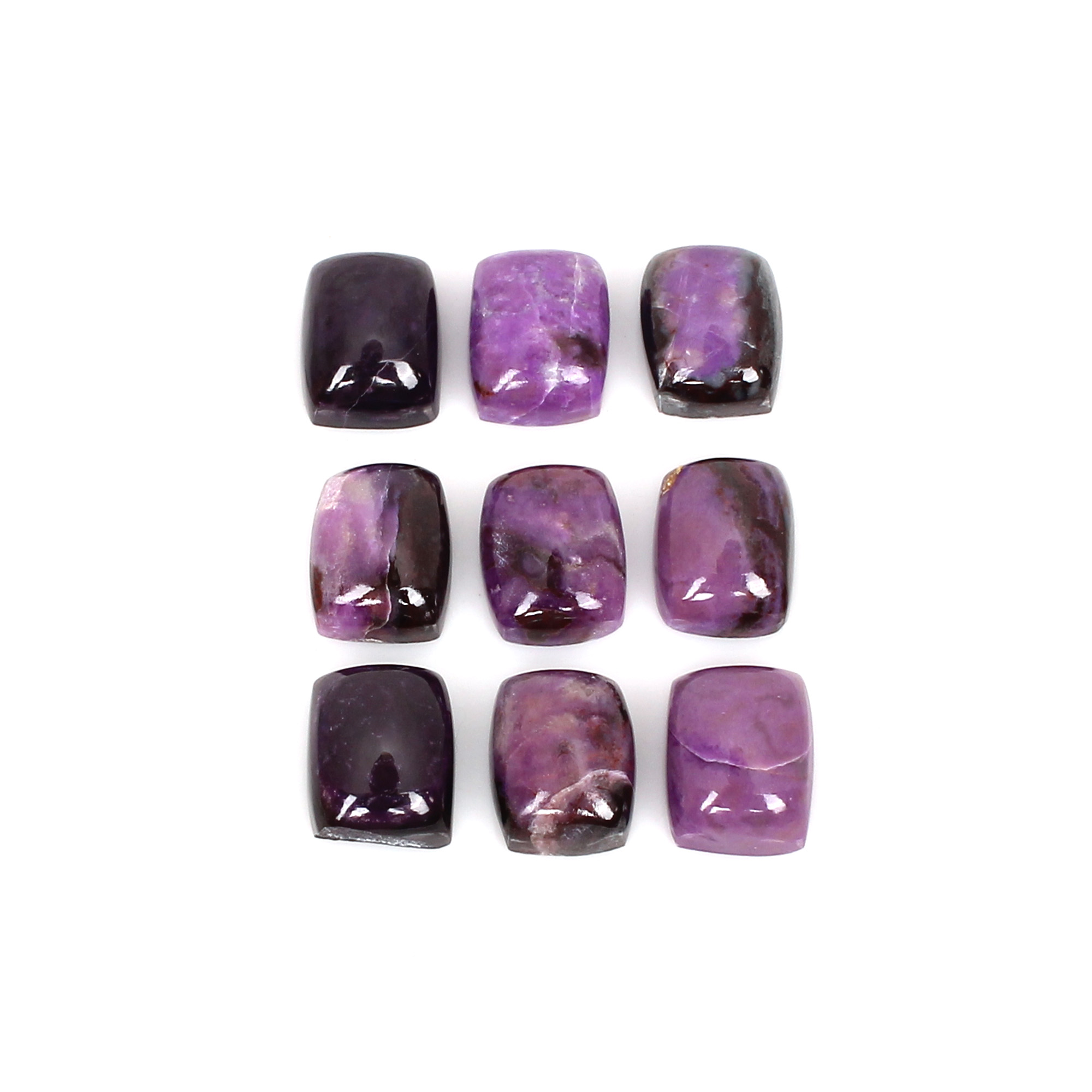 5Pcs Natural Sugilite Rectangle Cabochon 9x7mm 1500 cts