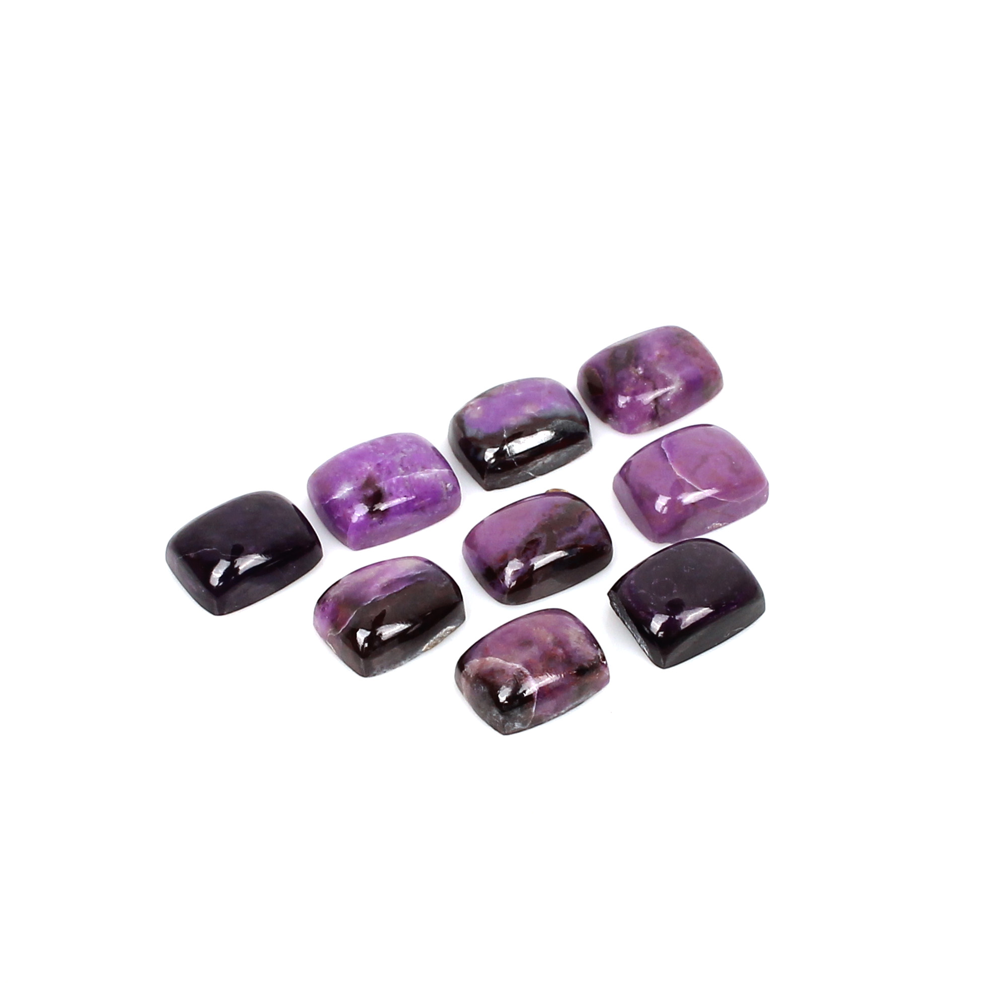 5Pcs Natural Sugilite Rectangle Cabochon 9x7mm 1500 cts