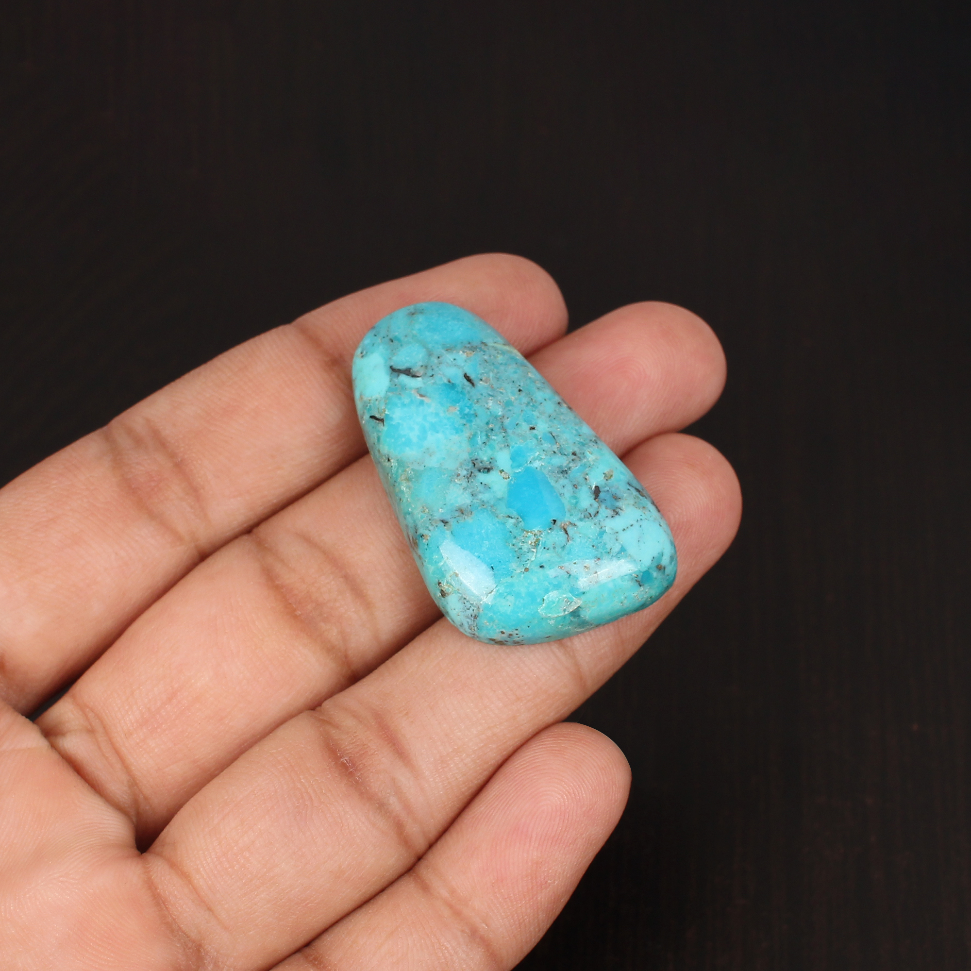 Natural American Arizona Turquoise Gemstone 540 carat 37x24 mm Cabochon cut for Jewelry Making