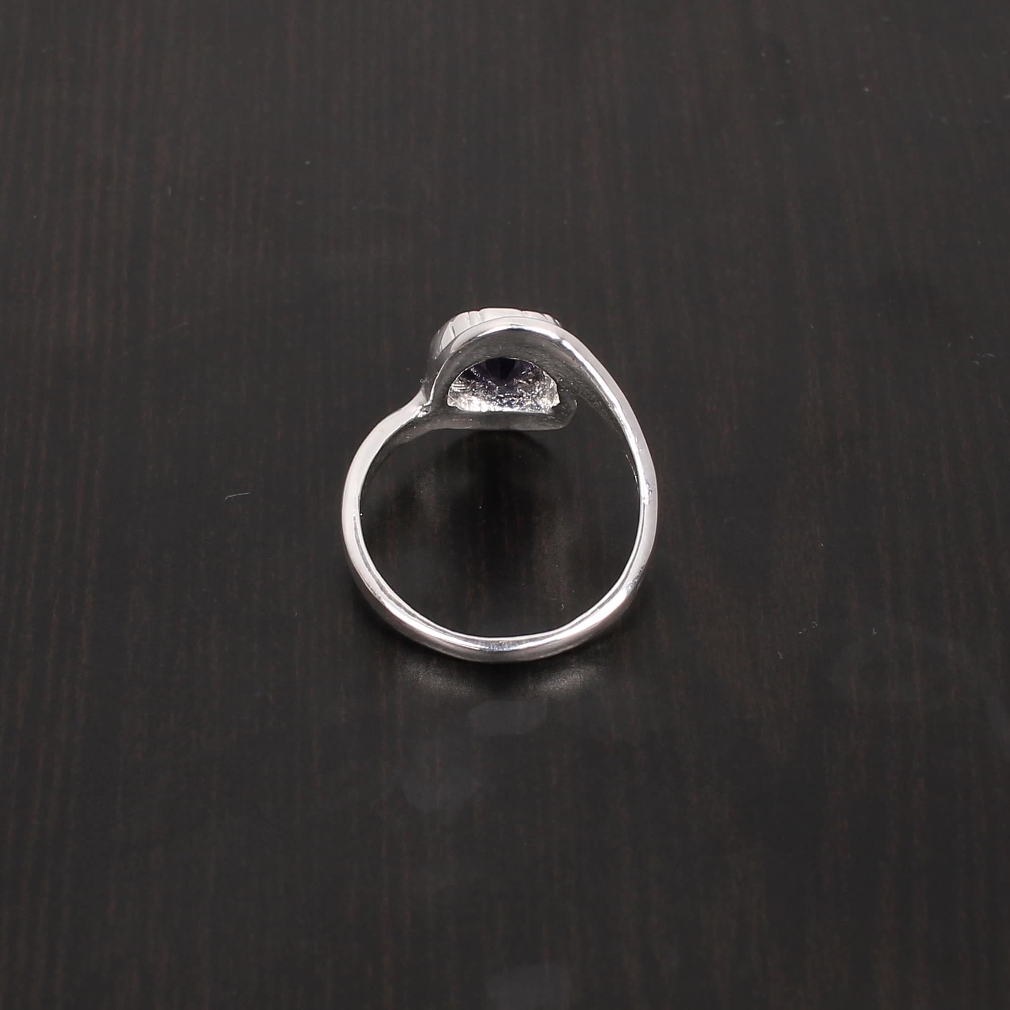 Amethyst Round Cut 8mm Stackable 925 Sterling Silver Ring