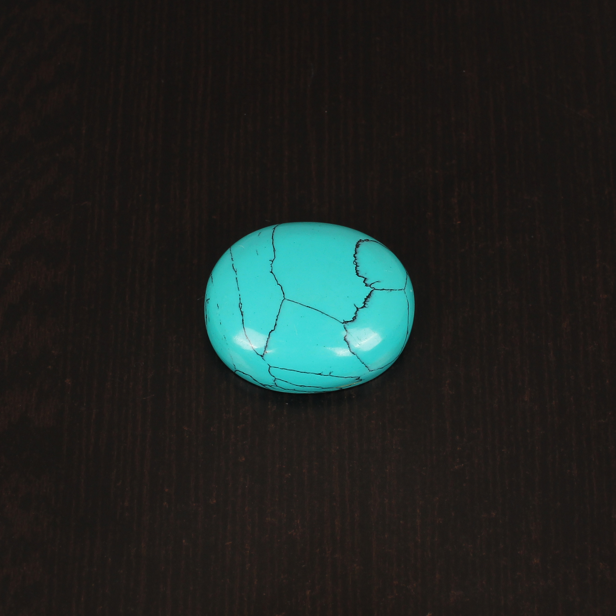 Green Synthetic Turquoise Gemstone Cabochon Cut 39 Carat 27x22 mm Loose Stone for Jewelry