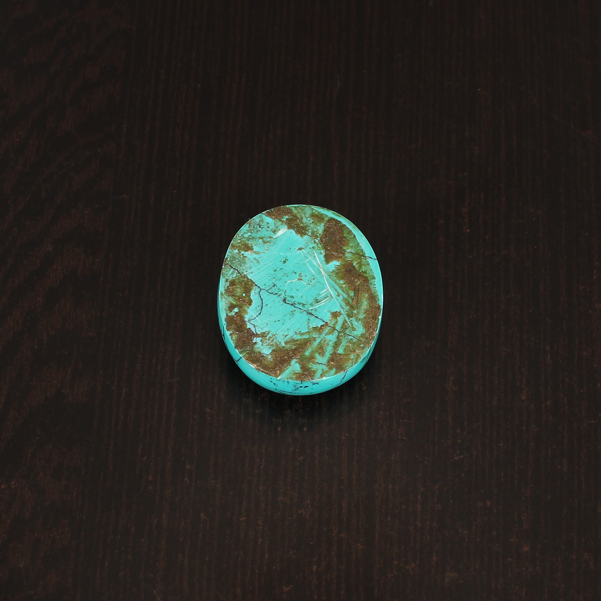 Green Synthetic Turquoise Gemstone Cabochon Cut 39 Carat 27x22 mm Loose Stone for Jewelry