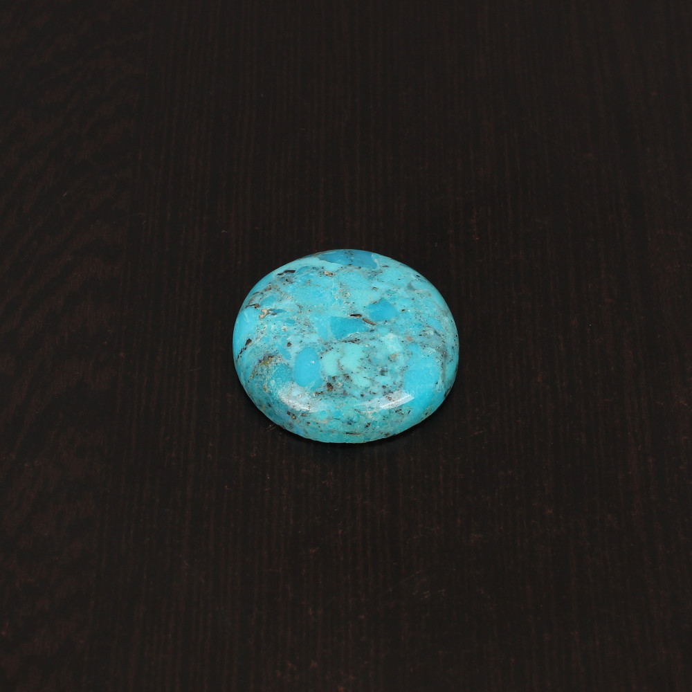 Image of Natural American Arizona Turquoise Gemstone 63.5 carat, 31x31 mm Cabochon cut for Jewelry Making