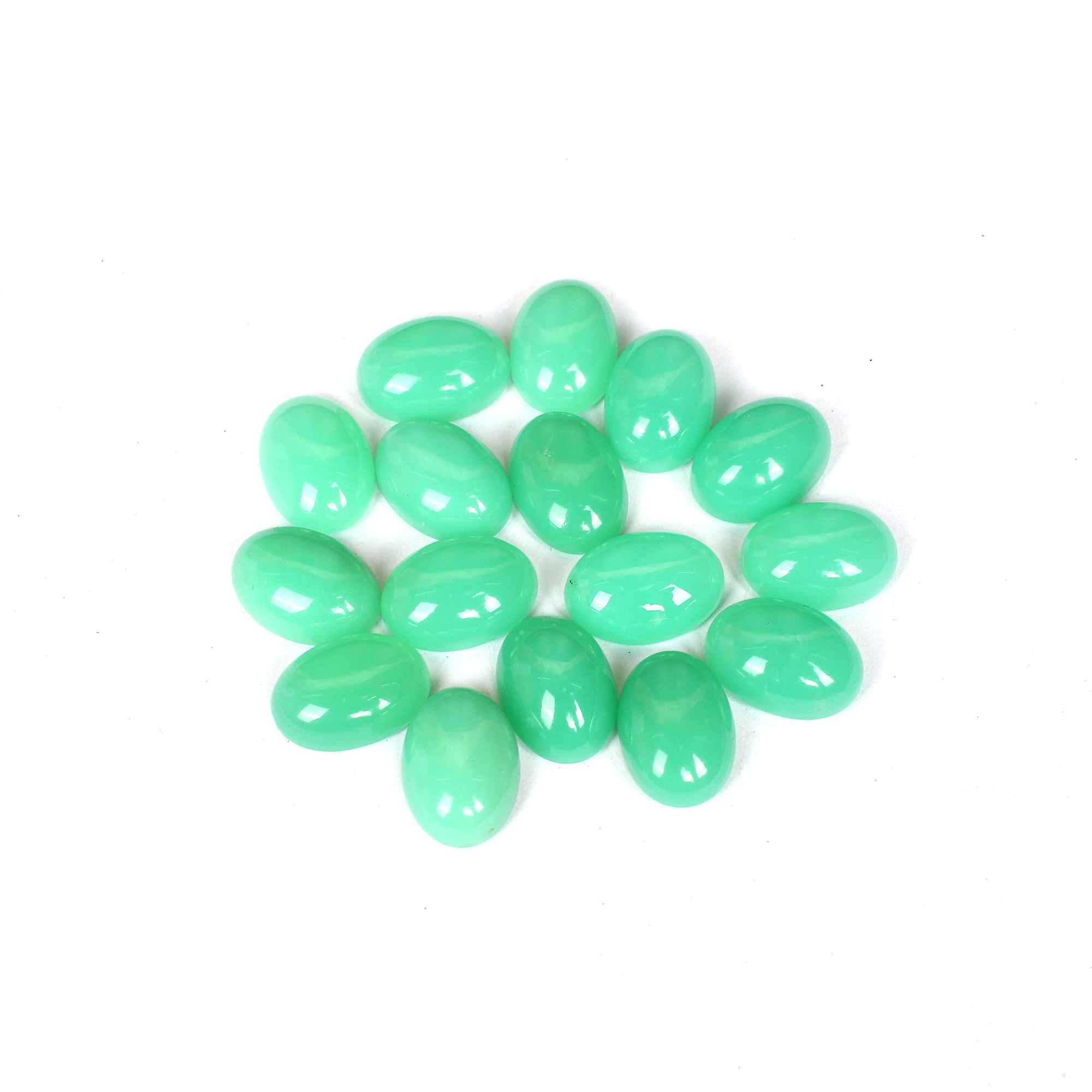 Natural Chrysoprase 10x14mm Oval Cab 730Cts Per Piece Loose Gemstone
