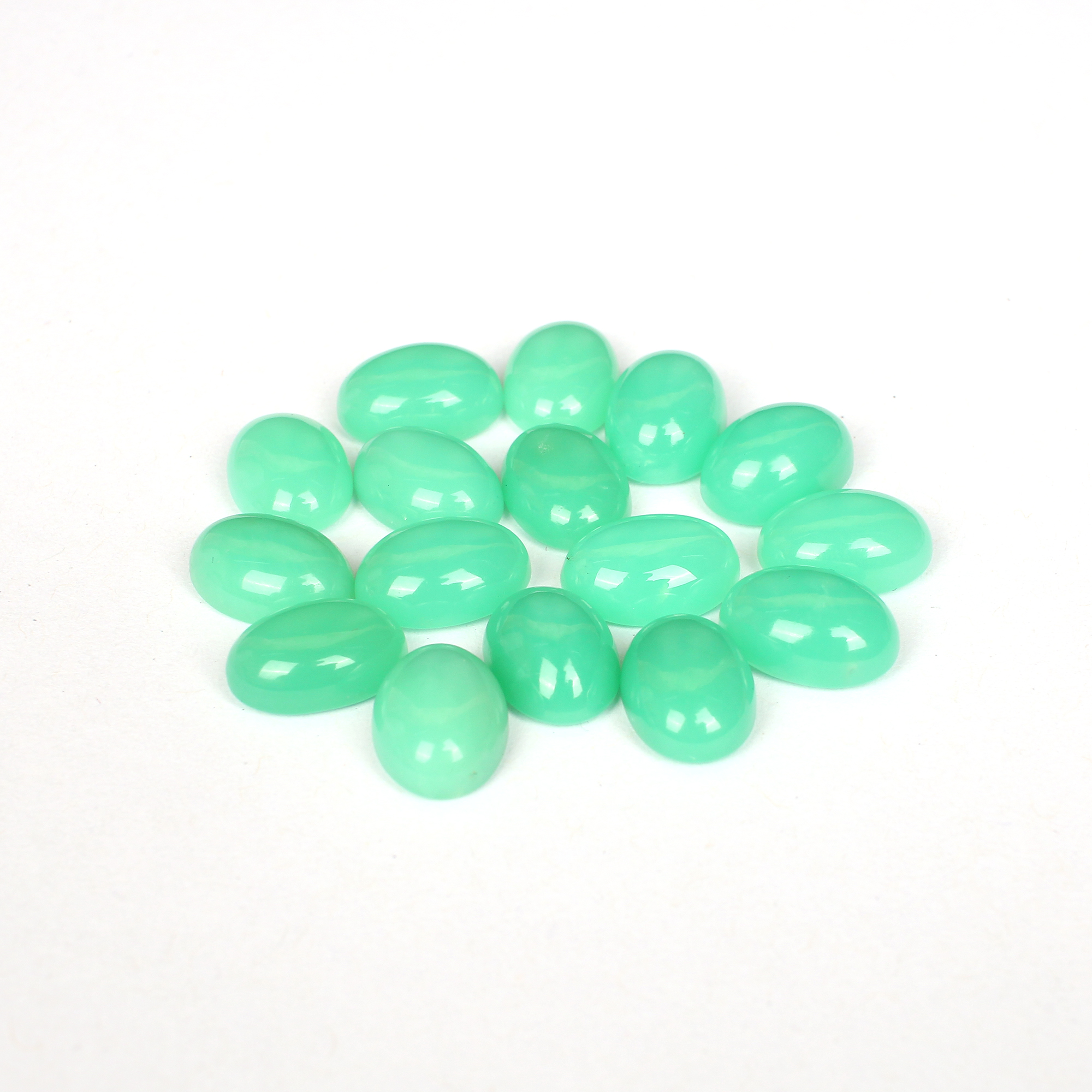 Natural Chrysoprase 10x14mm Oval Cab 730Cts Per Piece Loose Gemstone