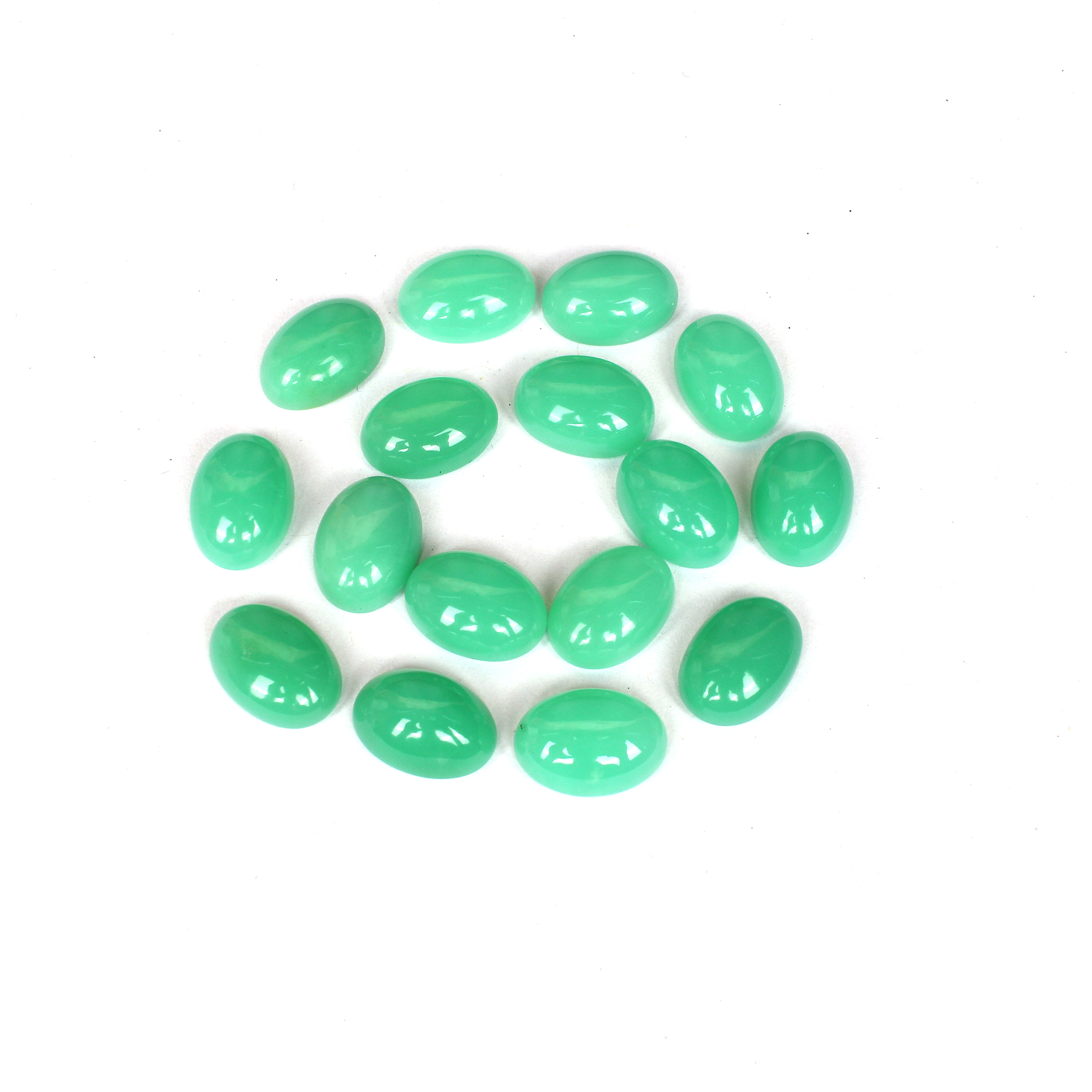 Natural Chrysoprase 10x14mm Oval Cab 730Cts Per Piece Loose Gemstone