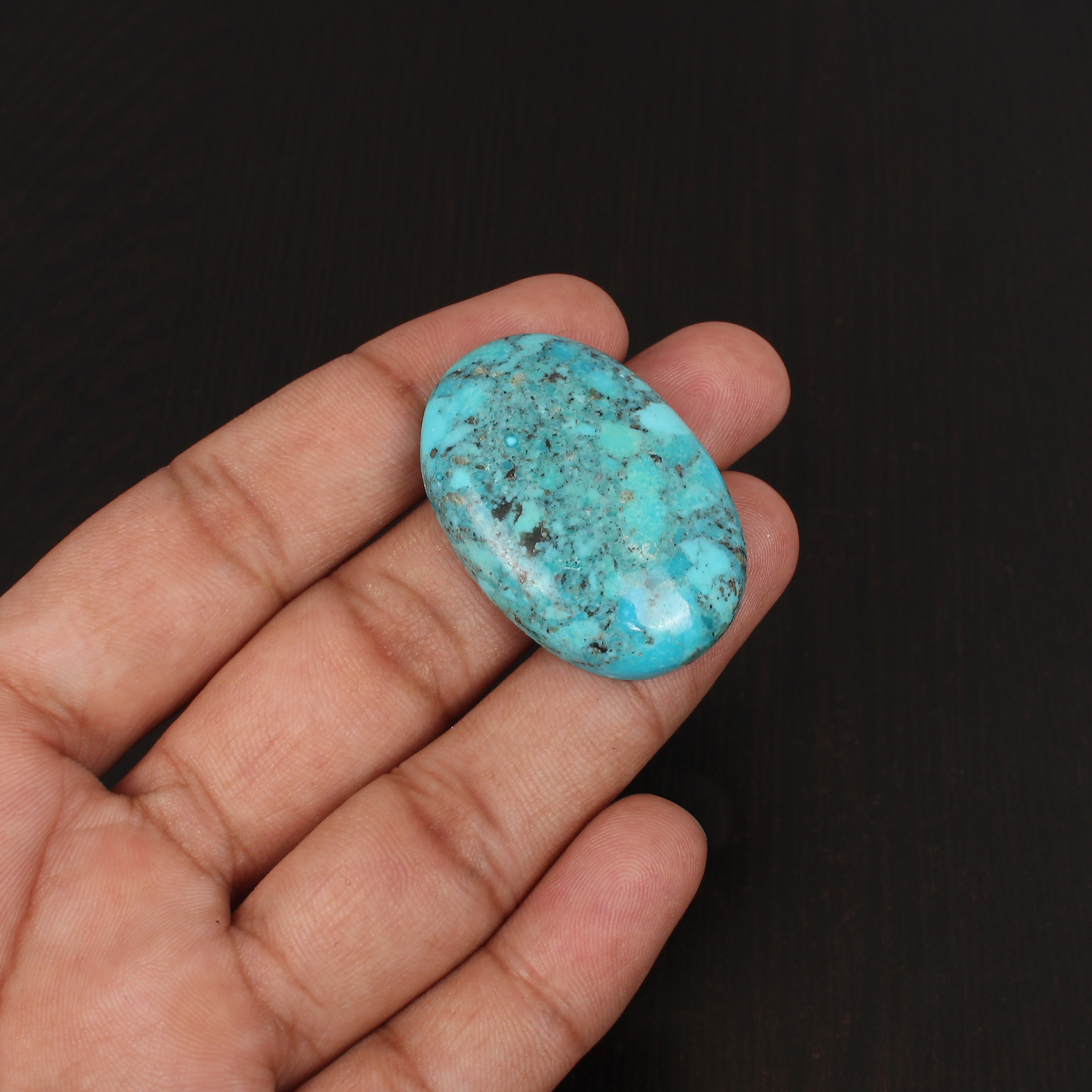 Natural American Arizona Turquoise Gemstone 618 Carat 3726 mm Cabochon cut for Jewelry Making